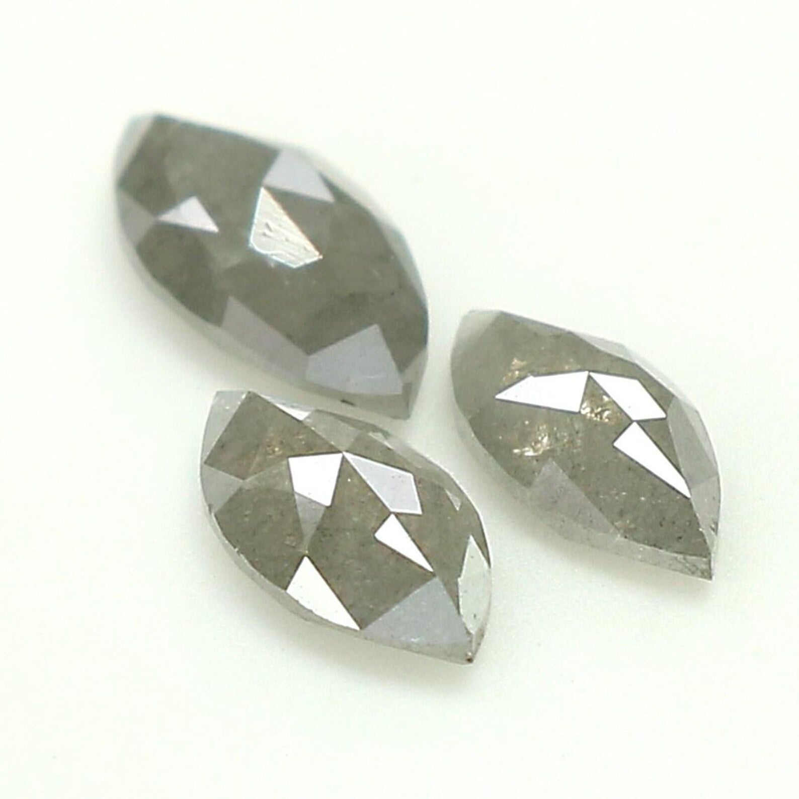 0.83 CT Natural Loose Marquise Shape Diamond Salt And Pepper Marquise Cut Diamond 6.40 MM Black Gray Color Marquise Rose Cut Diamond QN1446