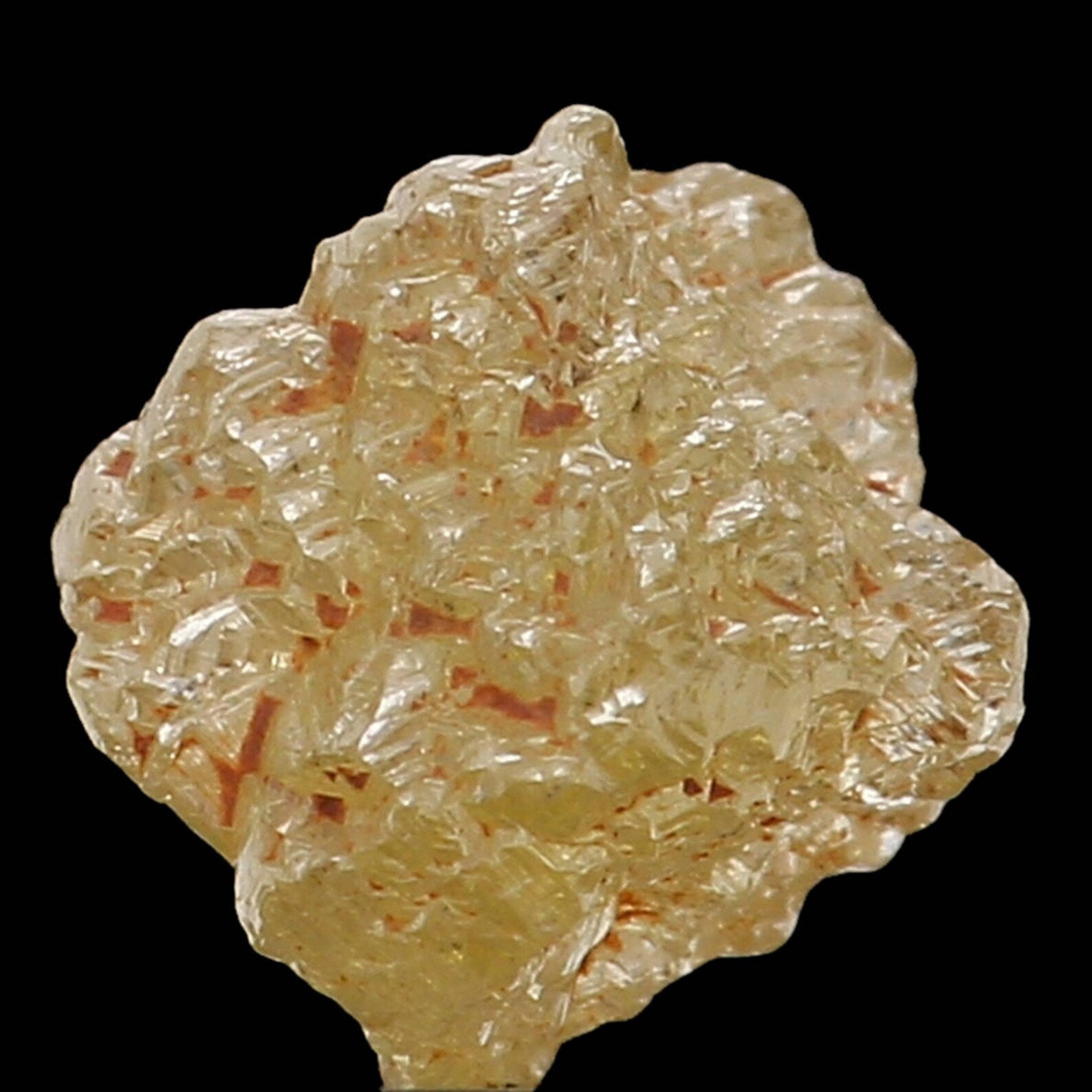 0.76 Ct Natural Loose Diamond Rough Diamond Light Yellow Color Rough Diamond 4.30 MM Natural Loose Diamond Yellow Color Rough Cube N7898