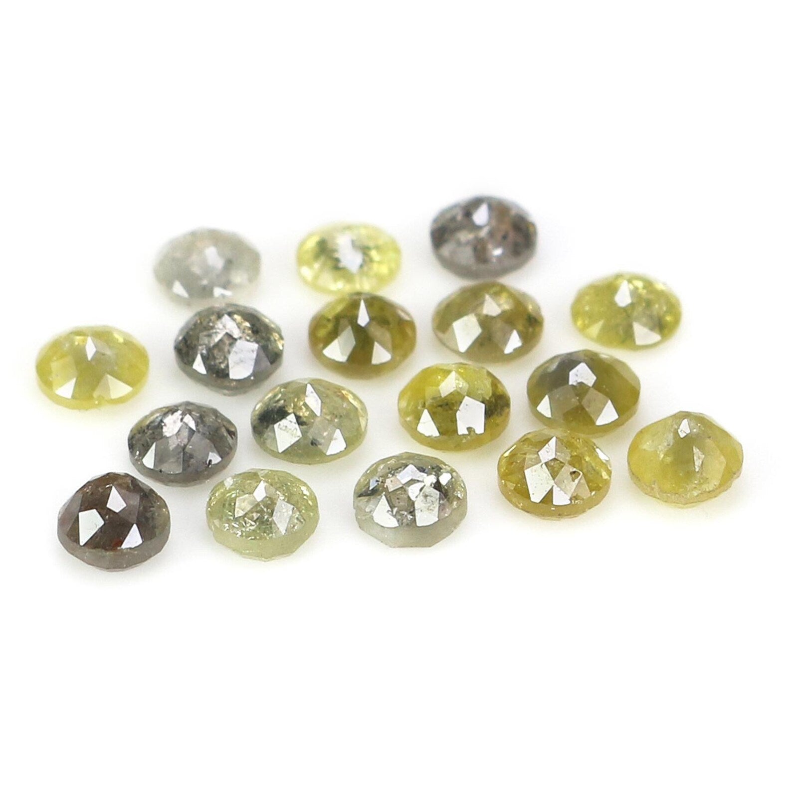1.98 Ct Natural Loose Diamond Round Shape Diamond Yellow Color Round Cut Diamond 2.70 MM Natural Loose Diamond Round Rose Cut Diamond NQ1693