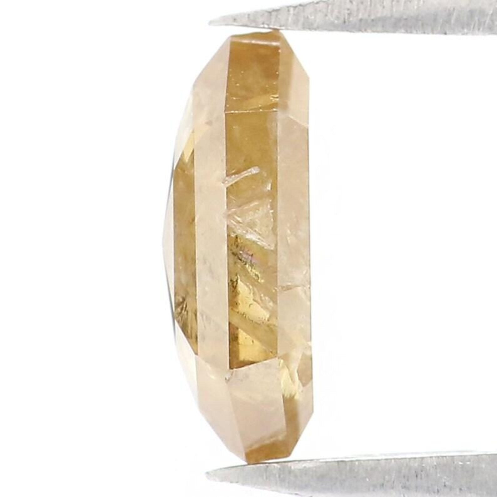 0.77 CT Natural Loose Hexagon Cut Diamond Yellow Color Hexagon Diamond 7.80 MM Natural Yellow Color Diamond Hexagon Rose Cut Diamond NQ8697