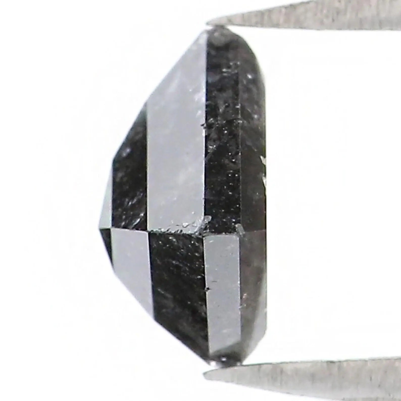 0.80 CT Natural Loose Shield Shape Diamond Black Color Shield Cut Diamond 7.40 MM Natural Loose Black Color Shield Rose Cut Diamond NQ9058