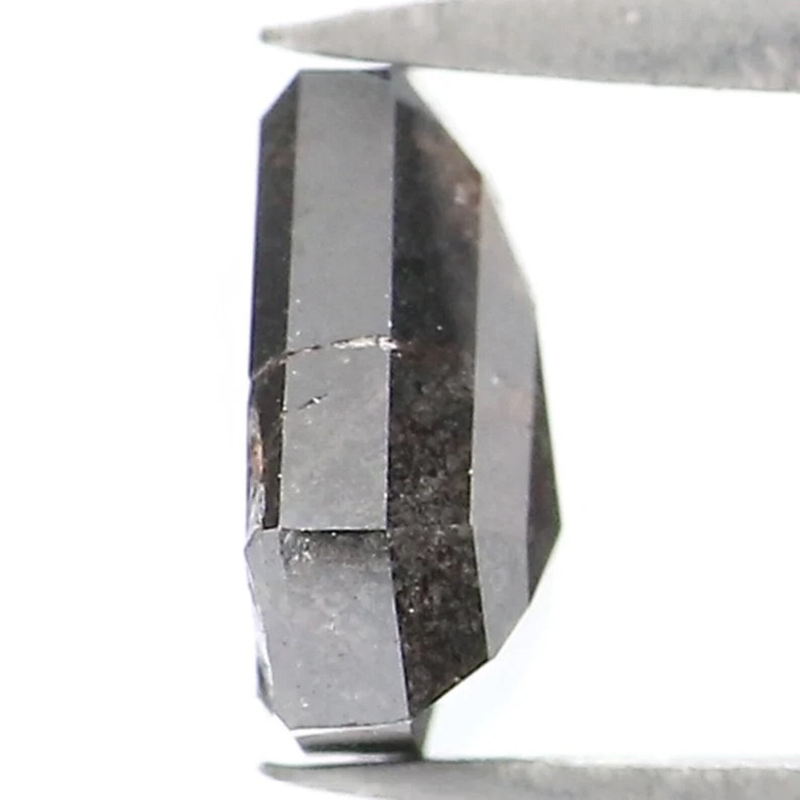 0.89 Ct Natural Loose Triangle Shape Diamond Salt And Pepper Triangle Diamond 6.50 MM Natural Black Color Triangle Rose Cut Diamond NQ9346