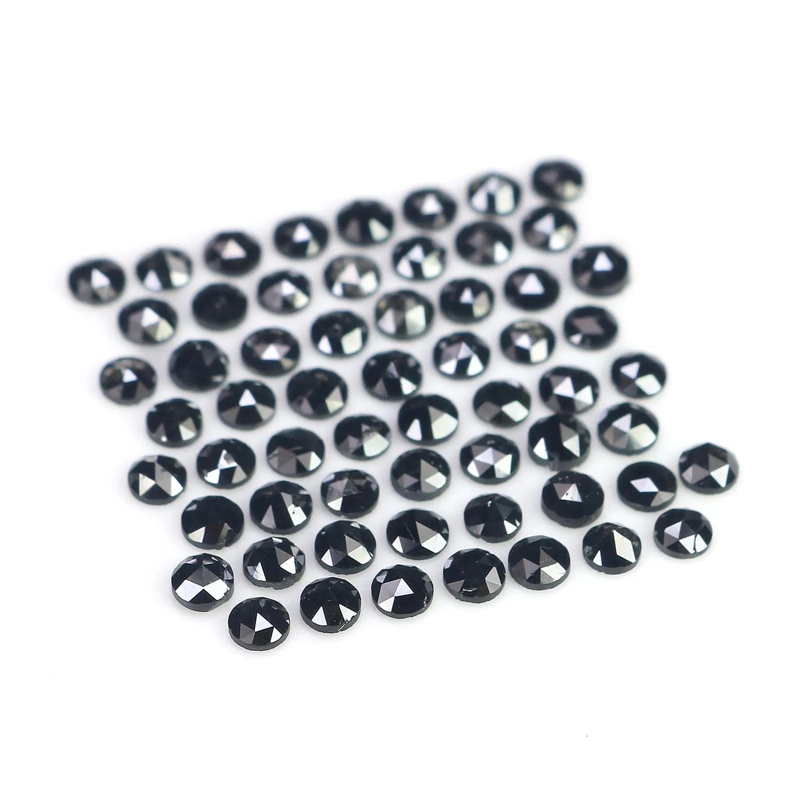 3.26 CT Natural Loose Round Shape Diamond Black Color Round Diamond 2.30 MM Natural Loose Diamond Black Color Round Rose Cut Diamond NQ1772