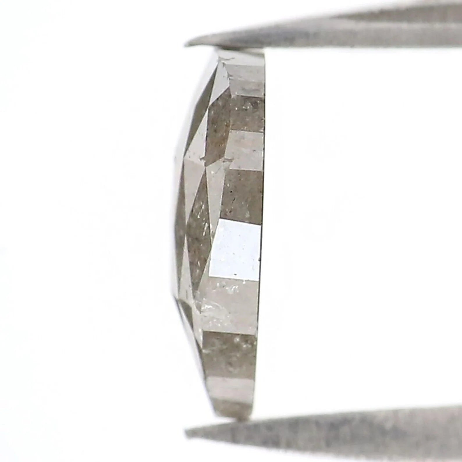 0.86 Ct Natural Loose Heart Shape Diamond Salt And Pepper Heart Cut Diamond 7.60 MM Natural Diamond Grey Color Heart Rose Cut Diamond NQ8437