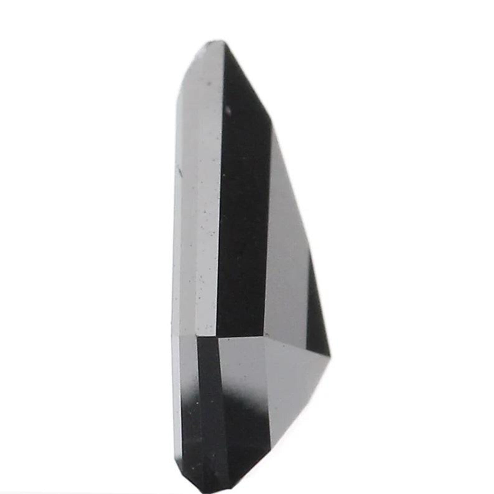 0.73 CT Natural Loose Shield Shape Diamond Black Color Shield Cut Diamond 7.60 MM Natural Loose Black Color Shield Rose Cut Diamond NQ306