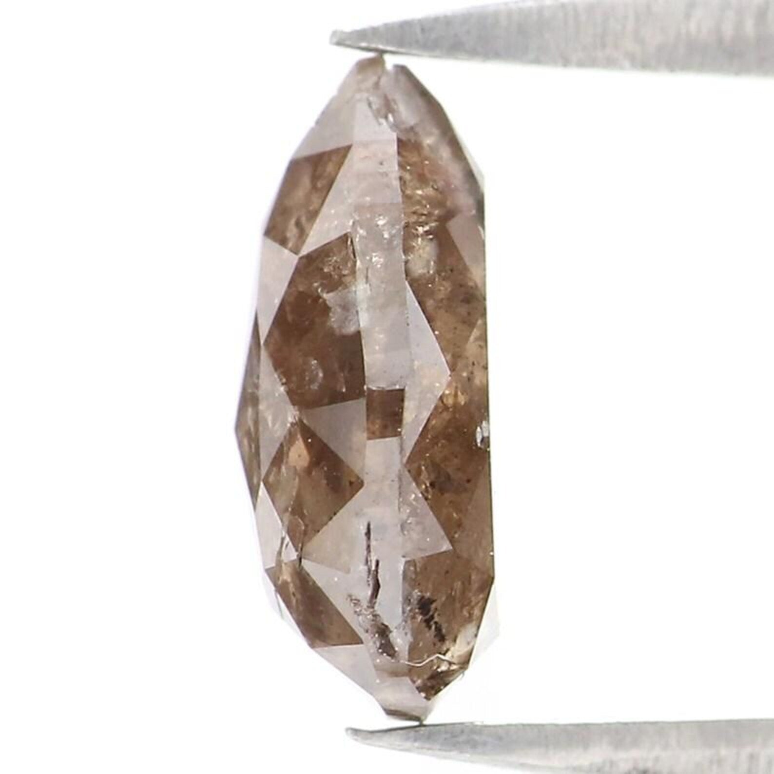 1.55 Ct Natural Loose Pear Shape Diamond Brown Color Pear Cut Diamond 9.05 MM Natural Loose Diamond Brown Color Pear Rose Cut Diamond NQ801