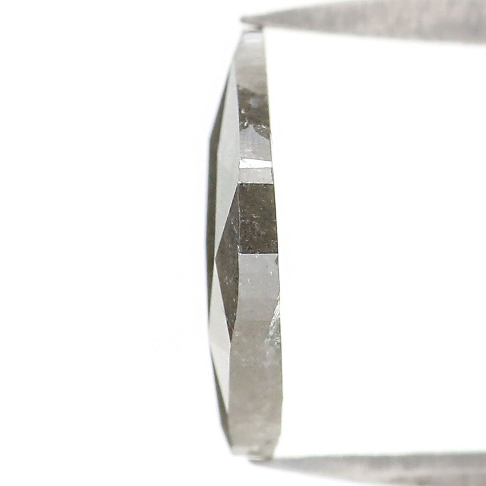 1.37 CT Natural Loose Antique Shape Diamond Salt And Pepper Antique Cut Diamond 9.80 MM Natural Grey Color Antique Rose Cut Diamond NQ7982