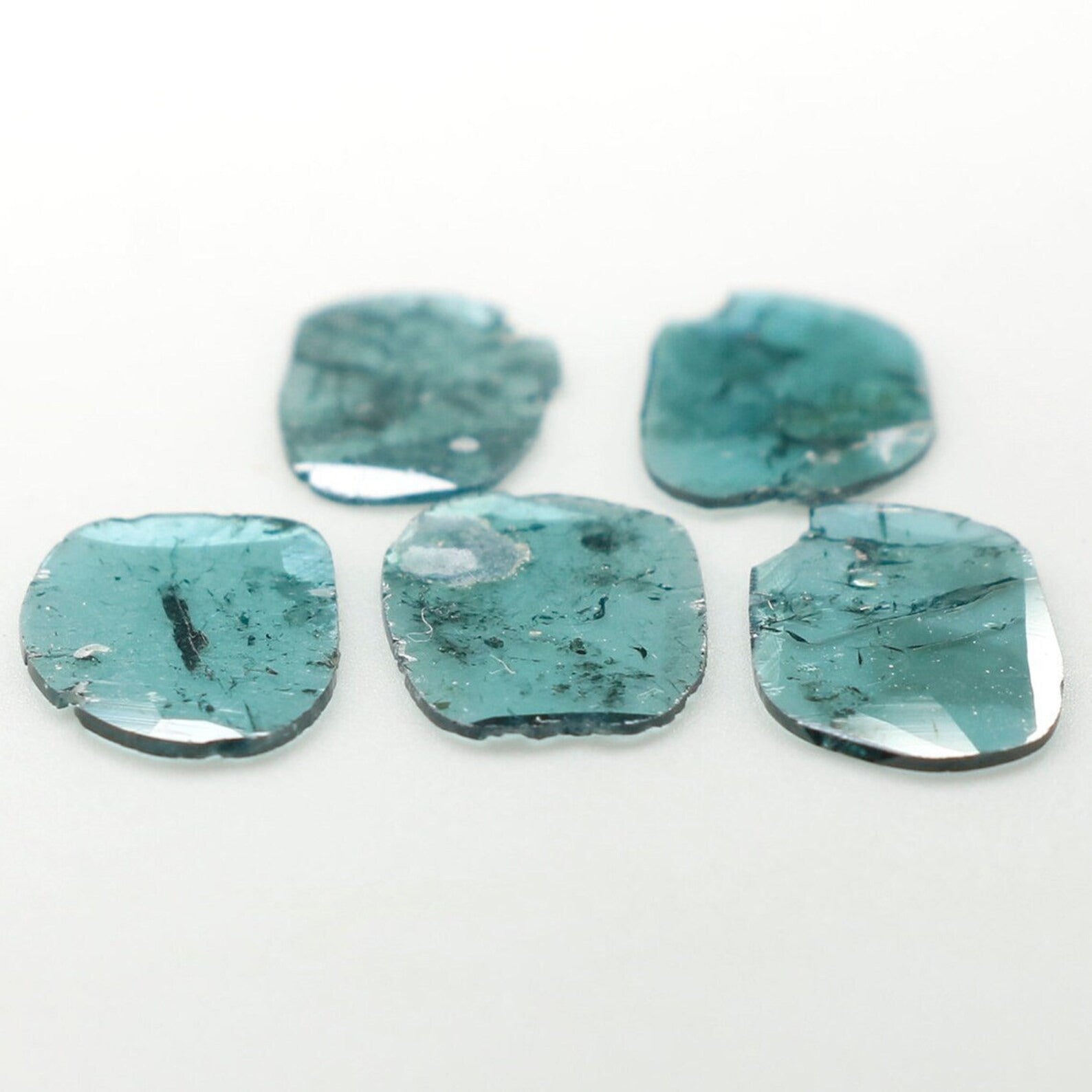 1.81 CT Natural Loose Slice Shape Diamond Blue Color Slice Diamond 9.70 MM Natural Loose Diamond Blue Color Slice Rose Cut Diamond NQ1320