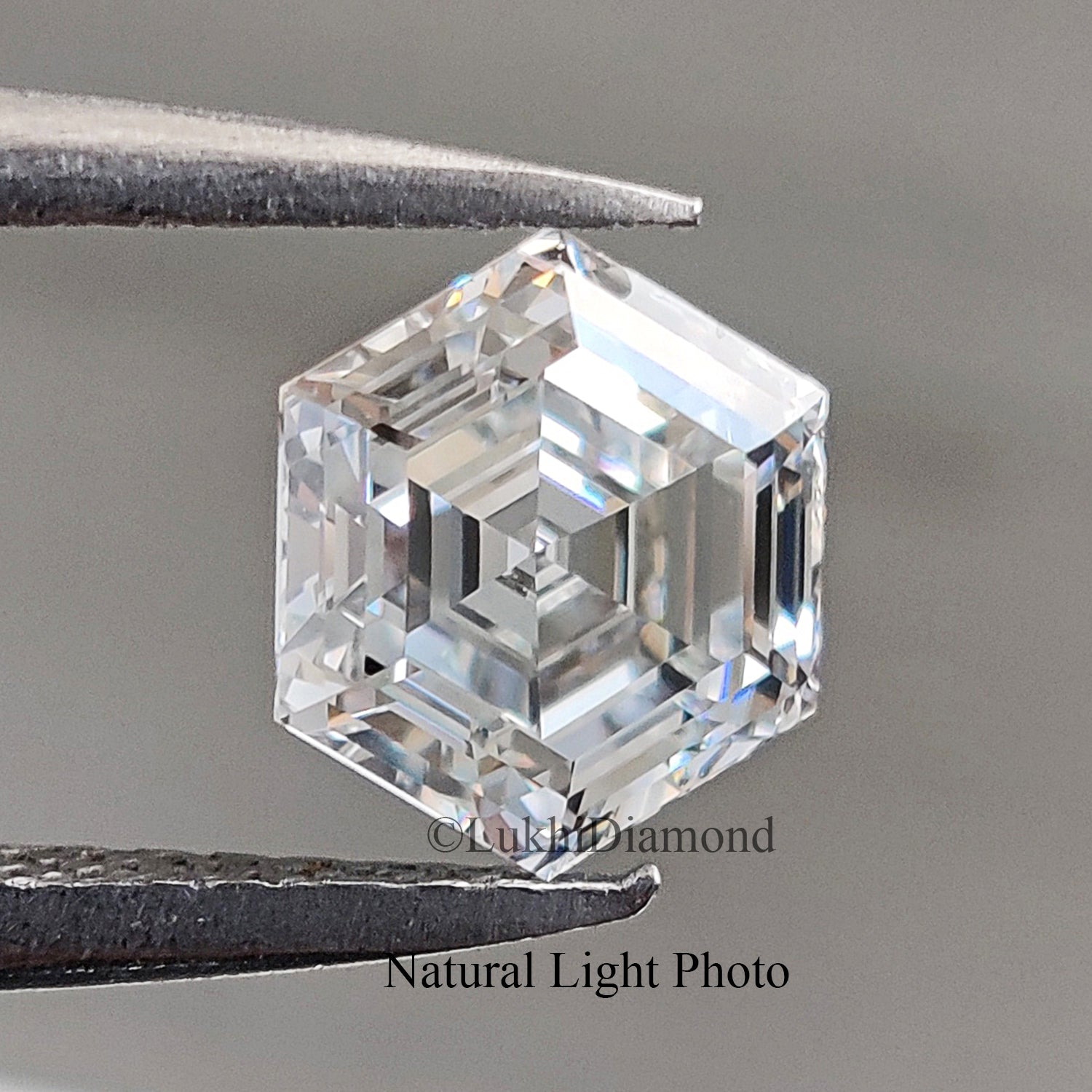 1 CT Hexagon Brilliant Cut Lab Grown Diamond Lab Created Loose Diamond Hexagon CVD Diamond Lab Made Hexagon for Engagement Ring Q112