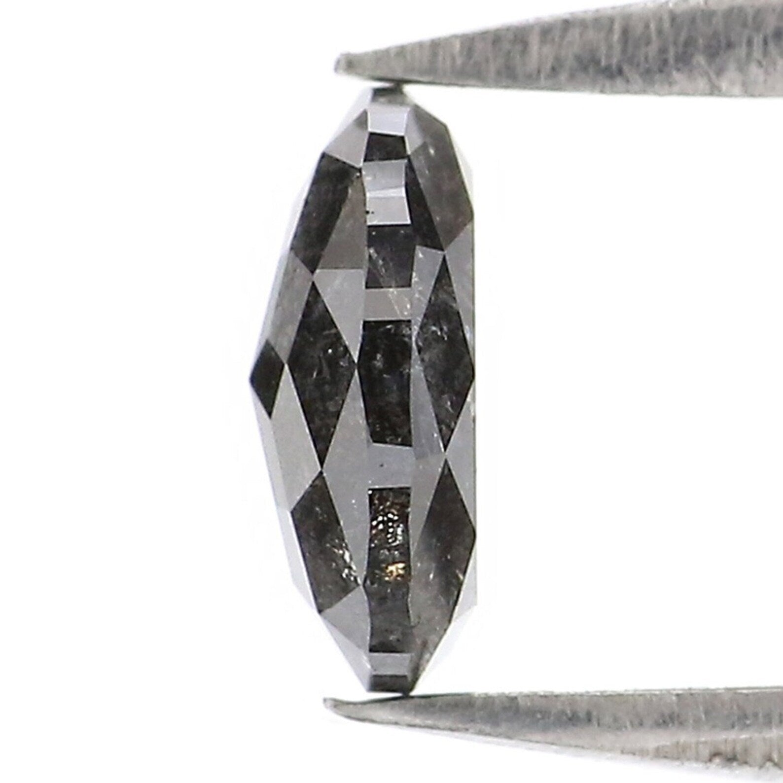 0.56 CT Natural Loose Oval Shape Diamond Salt And Pepper Oval Diamond 6.20 MM Natural Diamond Black Grey Color Oval Rose Cut Diamond NQ2445