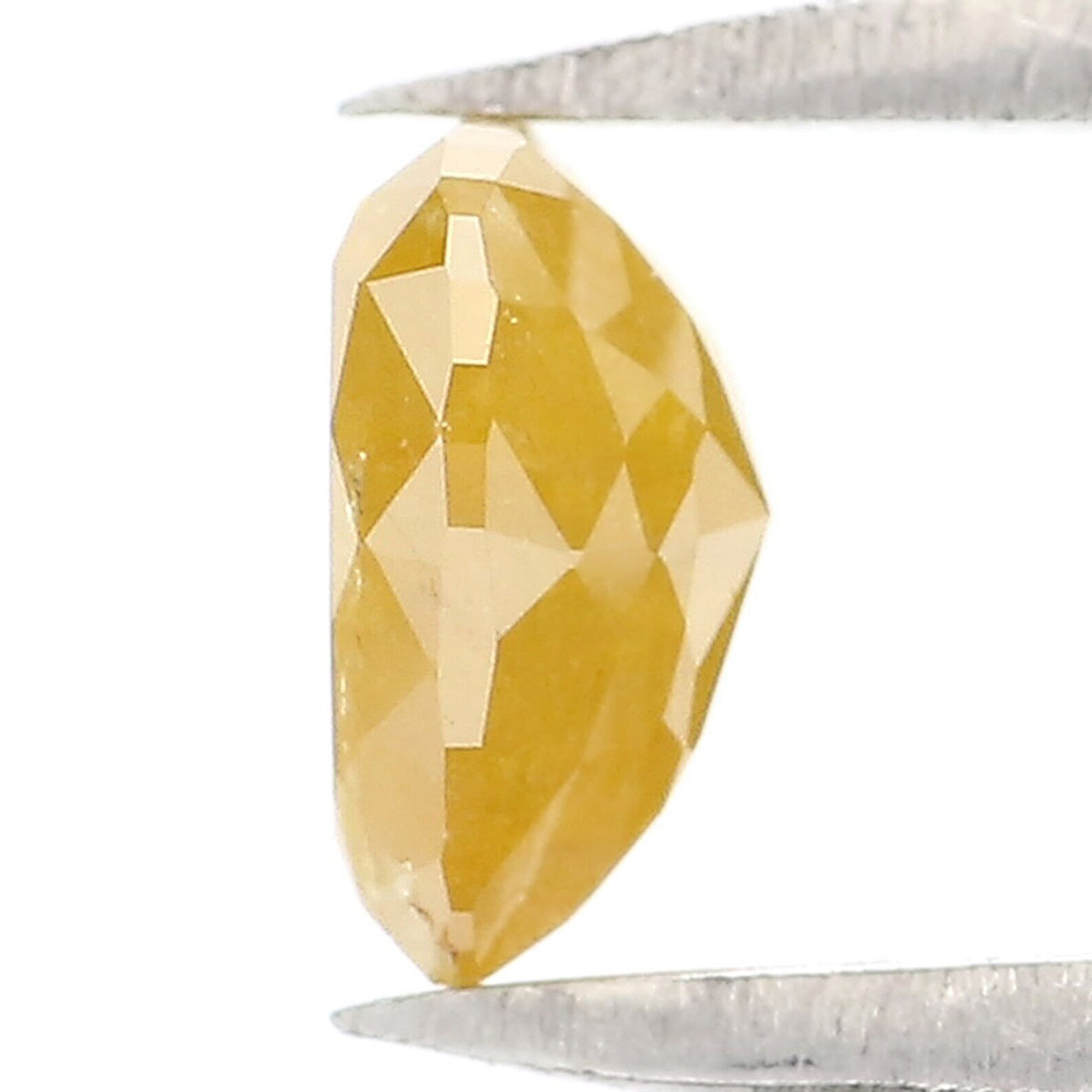 0.59 CT Natural Loose Heart Shape Diamond Yellow Color Heart Shape Diamond 5.45 MM Natural Loose Yellow Color Heart Rose Cut Diamond KR2510