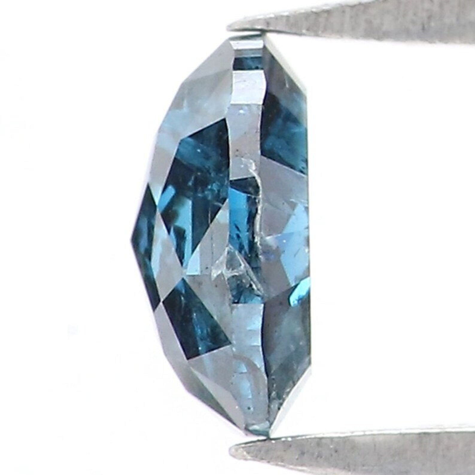 0.40 CT Natural Loose Oval Shape Diamond Blue Color Oval Cut Diamond 5.10 MM Natural Loose Diamond Blue Color Oval Rose Cut Diamond NQ9397