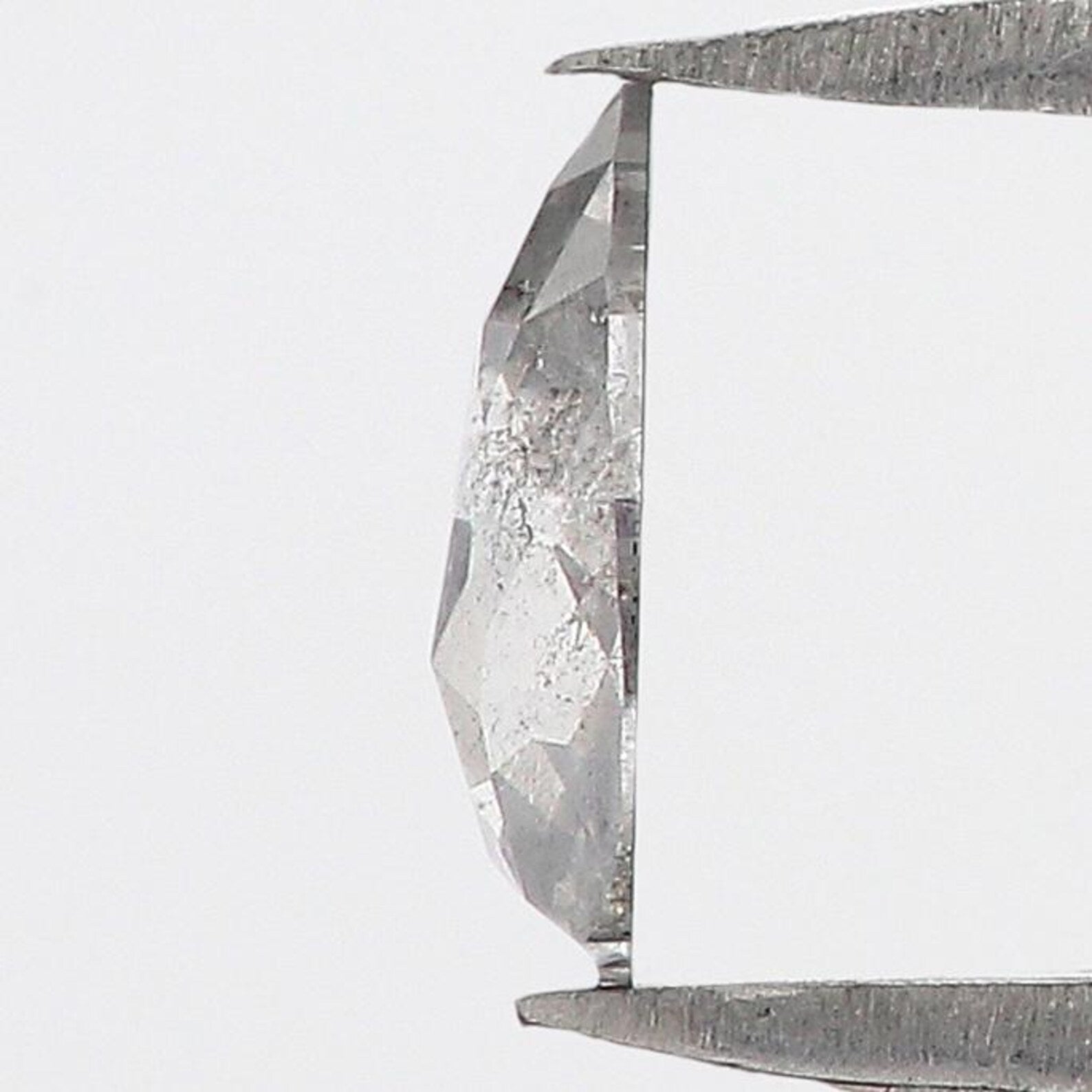 0.23 CT Natural Loose Pear Shape Diamond Salt And Pepper Pear Diamond 6.15 MM Natural Diamond Black Grey Color Pear Rose Cut Diamond QN2530