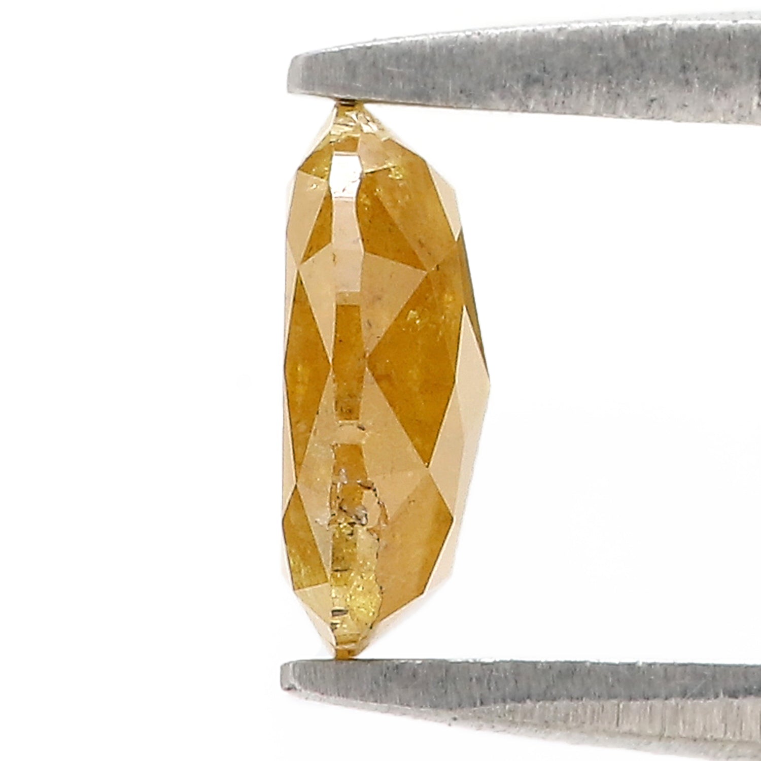 Natural Oval Yellow Diamond 1.03 CT Loose Rose Cut Yellow Stone 7.10 MM Rustic Diamond Oval Diamond For Custom Engagement Ring L3642