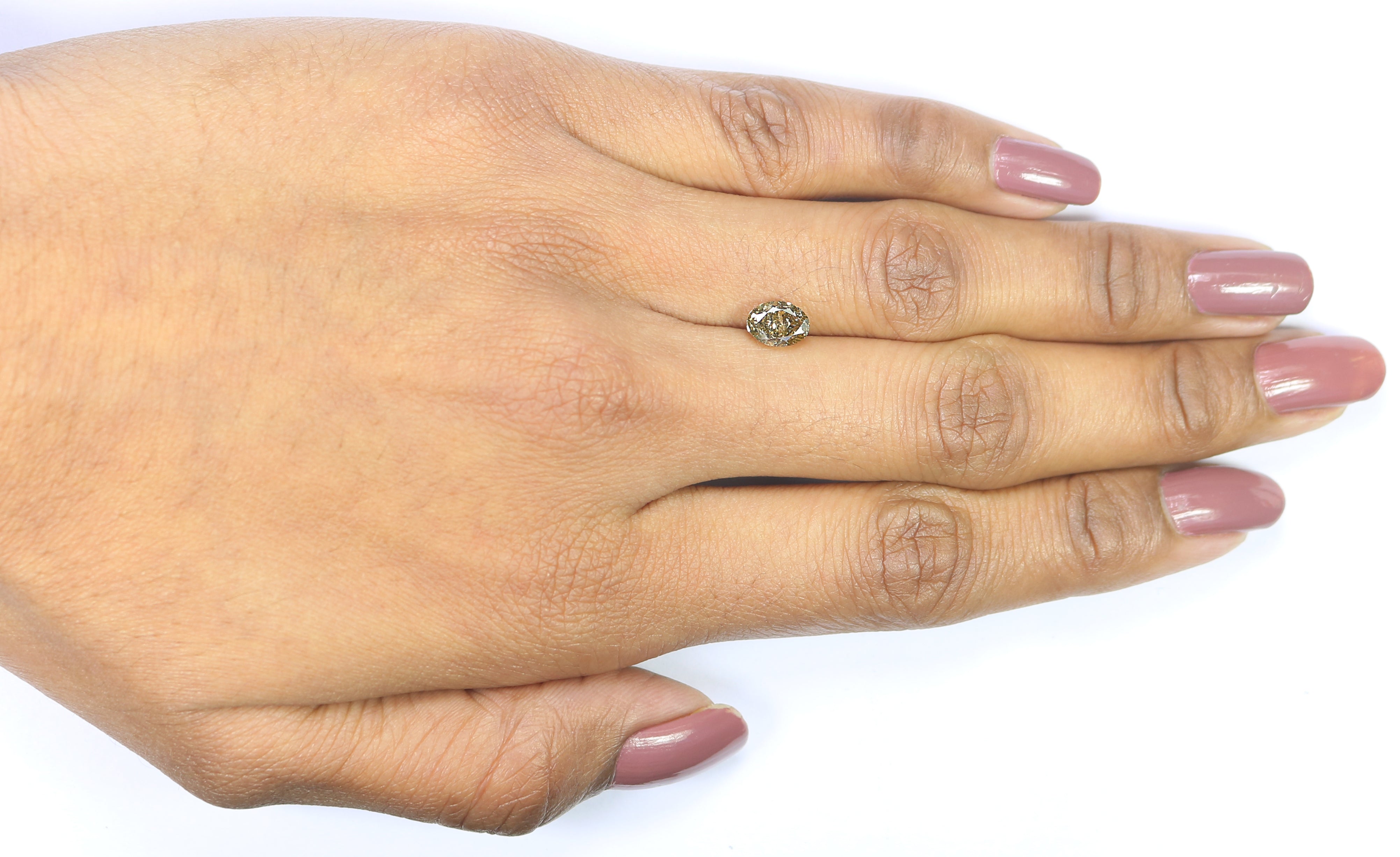 1.02 CT Natural Loose Oval Shape Diamond Brown Color Oval Cut Diamond 7.00 MM Natural Loose Diamond Green Oval Brilliant Cut Diamond L3593