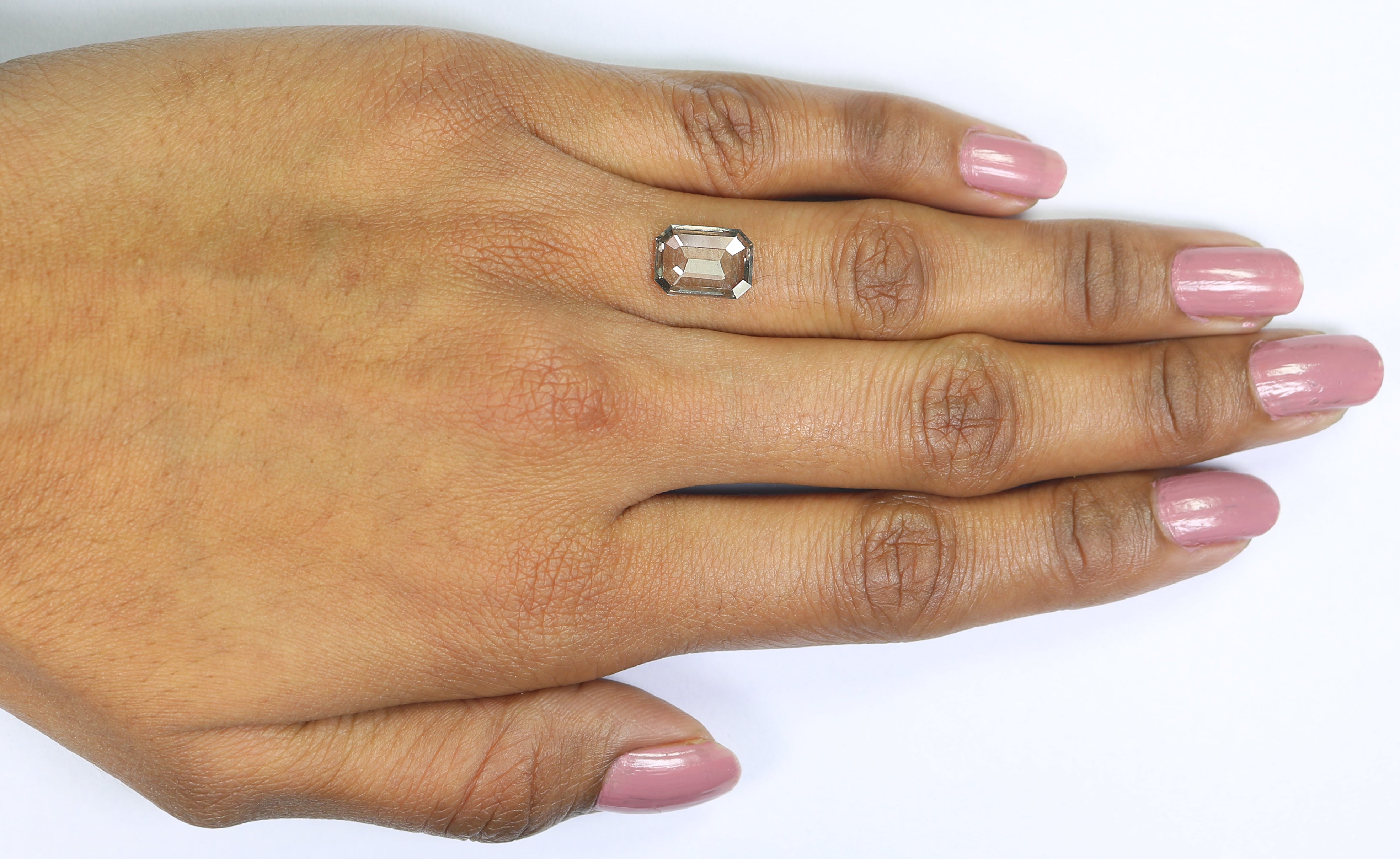 1.44 CT Emerald Rose Cut Salt And Pepper Lab Grown 10.60 MM Loose Diamond CVD Fancy Black Grey Color Lab Created Antique Cut Diamonds L3518