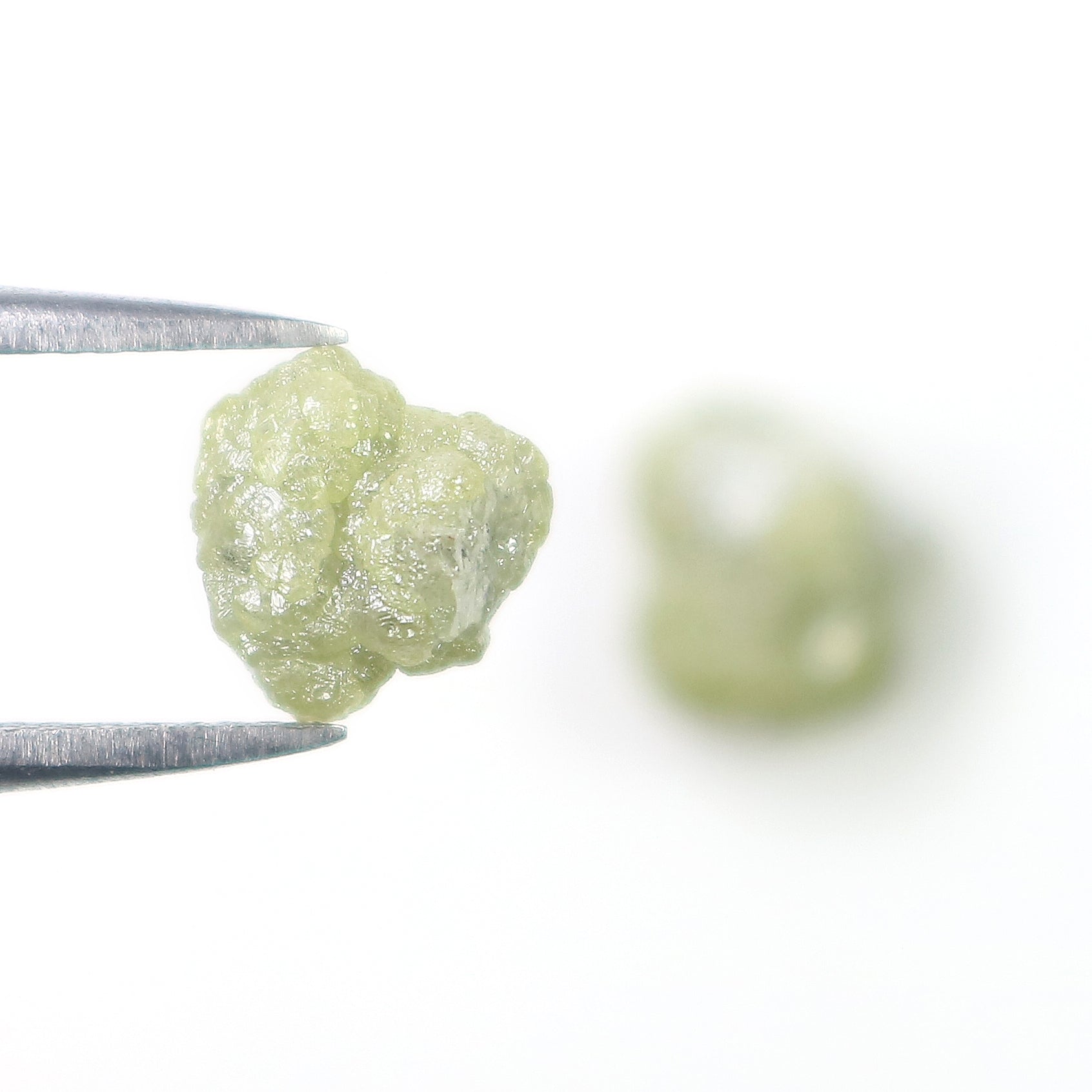 4.19 CT Natural Loose Rough Shape Diamond Green Color Rough Uncut Diamond 8.30 MM Natural Grey Diamond Rough Irregular Cut Diamond LQ3365