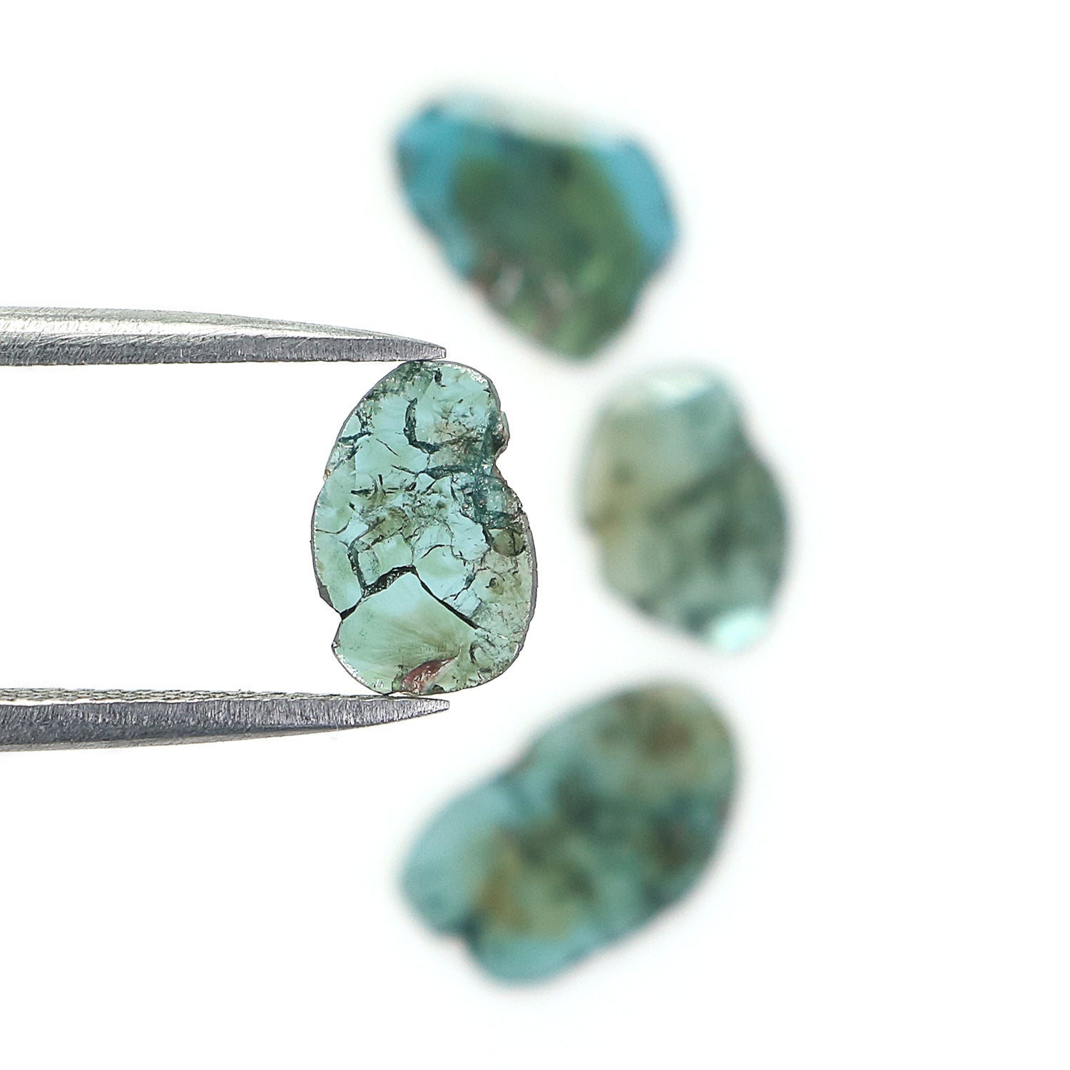 1.80 CT Natural Loose Slice Shape Diamond Blue Color Slice Cut Diamond 9.70 MM Natural Loose Blue Diamond Slice Irregular Cut Diamond LQ716