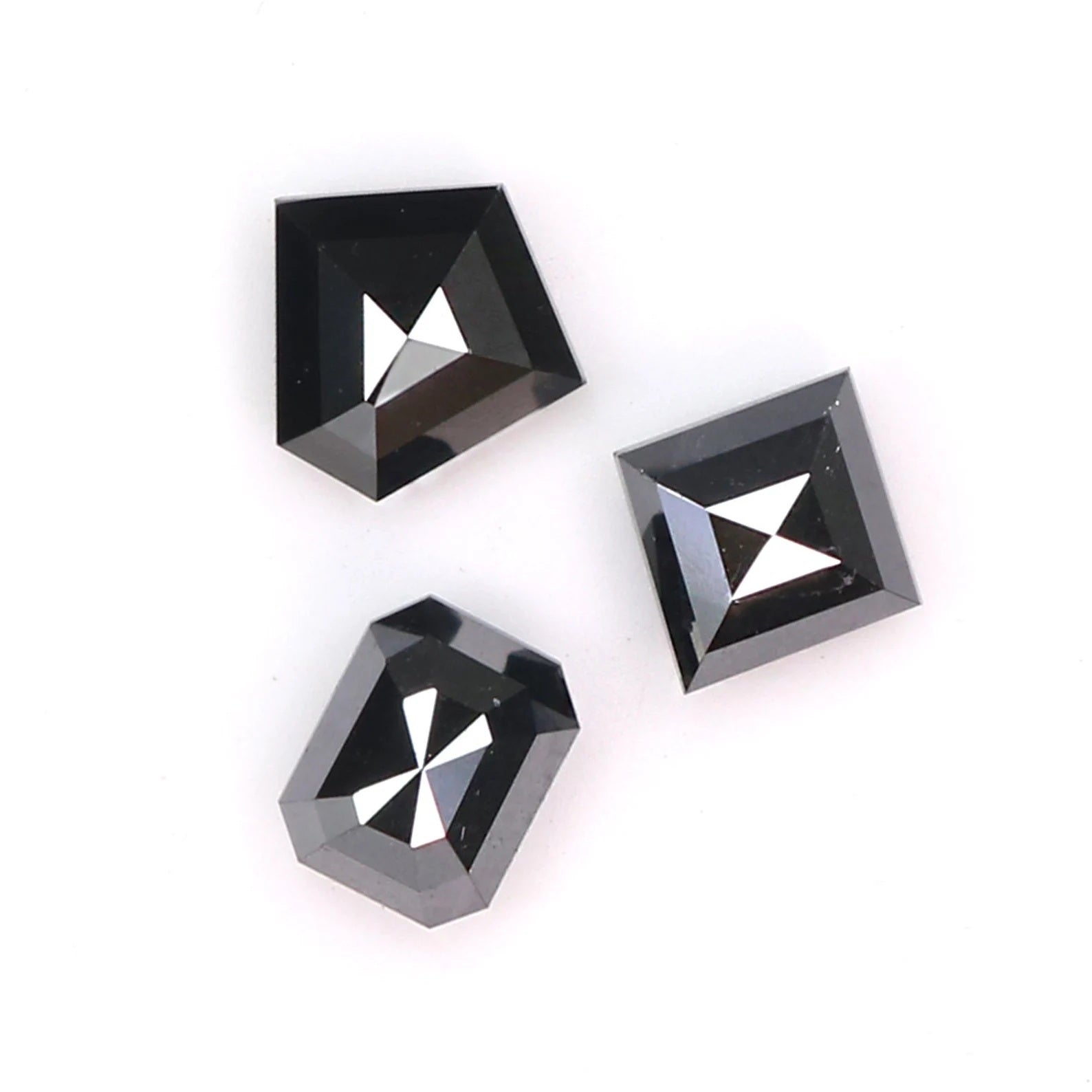 1.01 CT Natural Loose Mix Shape Diamond Black Color Mix Shape Cut Diamond 4.25 MM Natural Loose Black Color Mix Shape Rose Cut Diamond N621