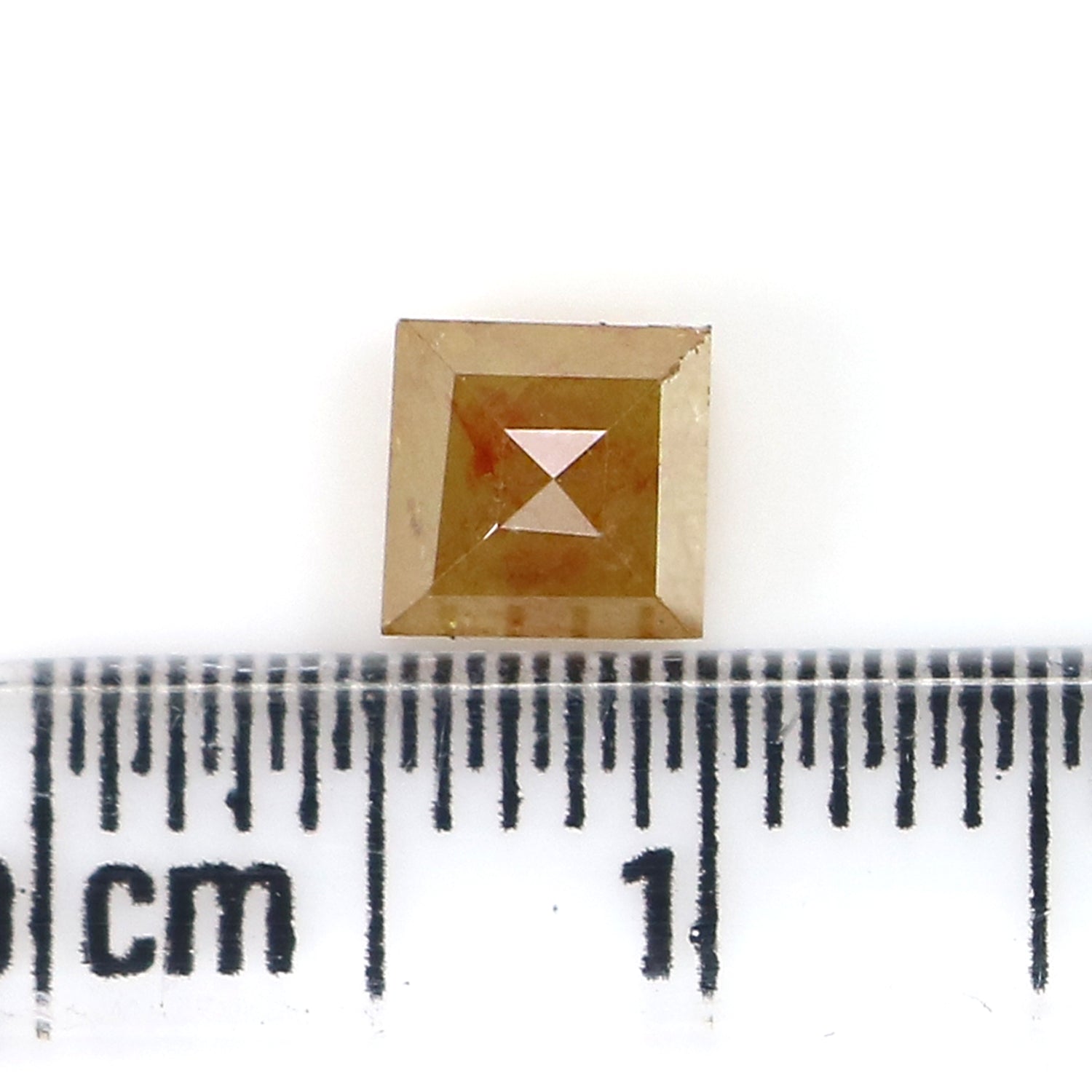 1.08 CT Natural Loose Square Shape Diamond Yellow Color Square Cut Diamond 4.80 MM Natural Loose Yellow Color Square Rose Cut Diamond LQ6165