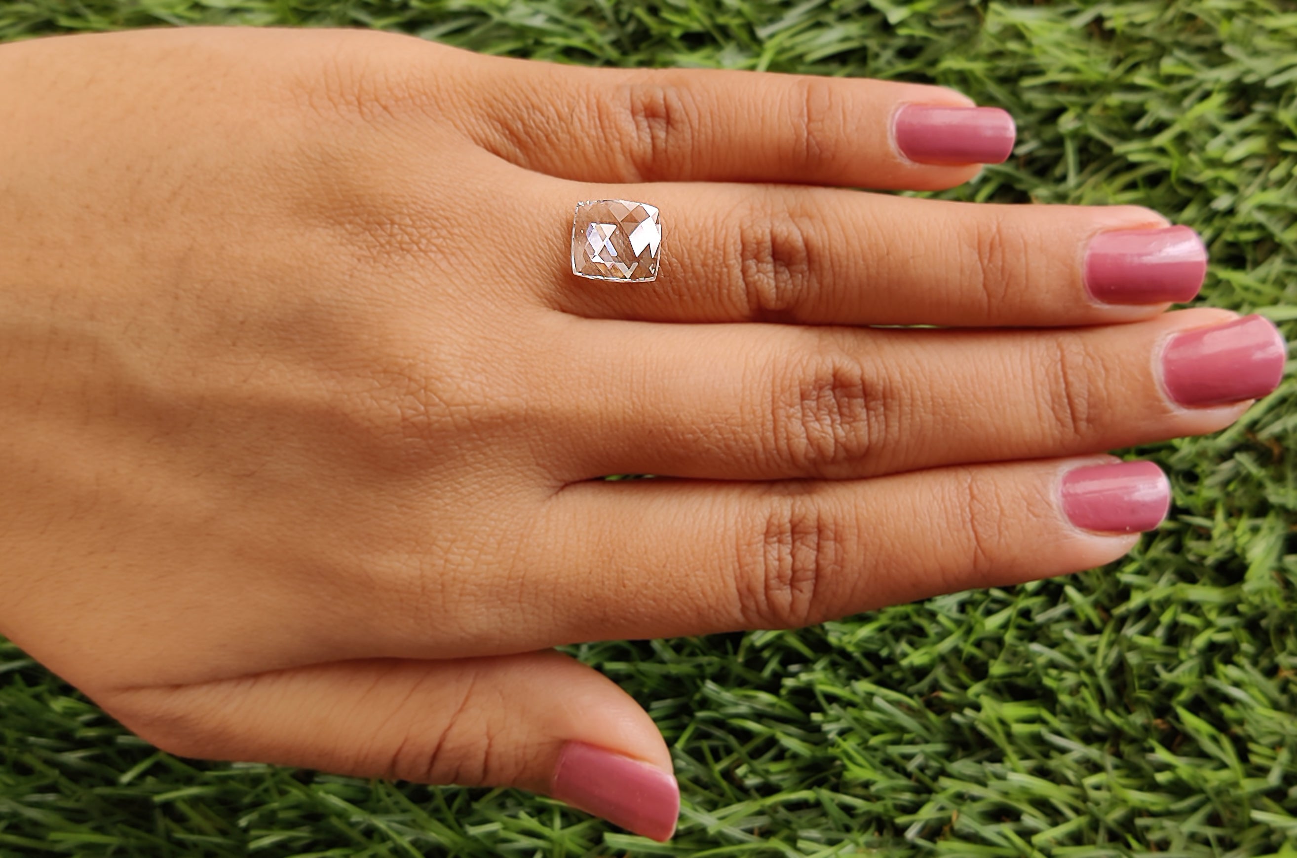 2.08 CT Lab Grown Square Cut Diamond White - F Color VS2 Clarity Diamond Lab Grown Diamond CVD Diamond Lab Created Rose Cut Diamond L3436