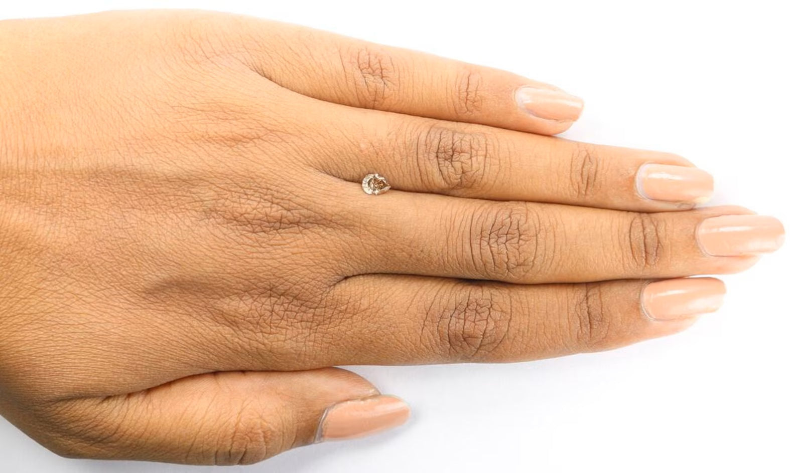 0.36 CT Natural Loose Pear Shape Diamond Brown Color Pear Cut Diamond 5.35 MM Natural Loose Brown Color Pear Brilliant Cut Diamond NQ1298