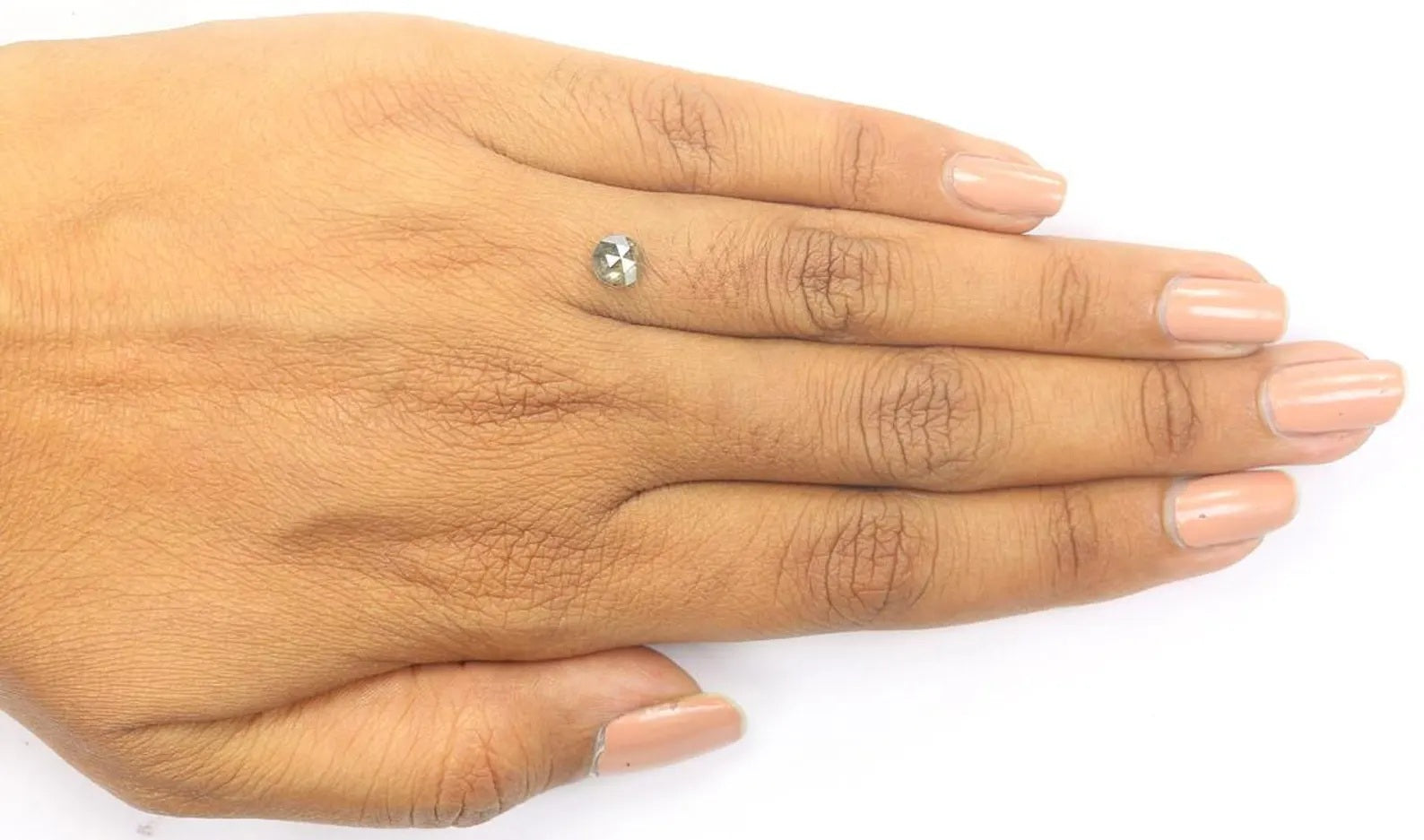0.73 CT Natural Loose Round Shape Diamond Salt And Pepper Round Diamond 5.20 MM Natural Loose Black Grey Color Round Rose Cut Diamond NQ1520