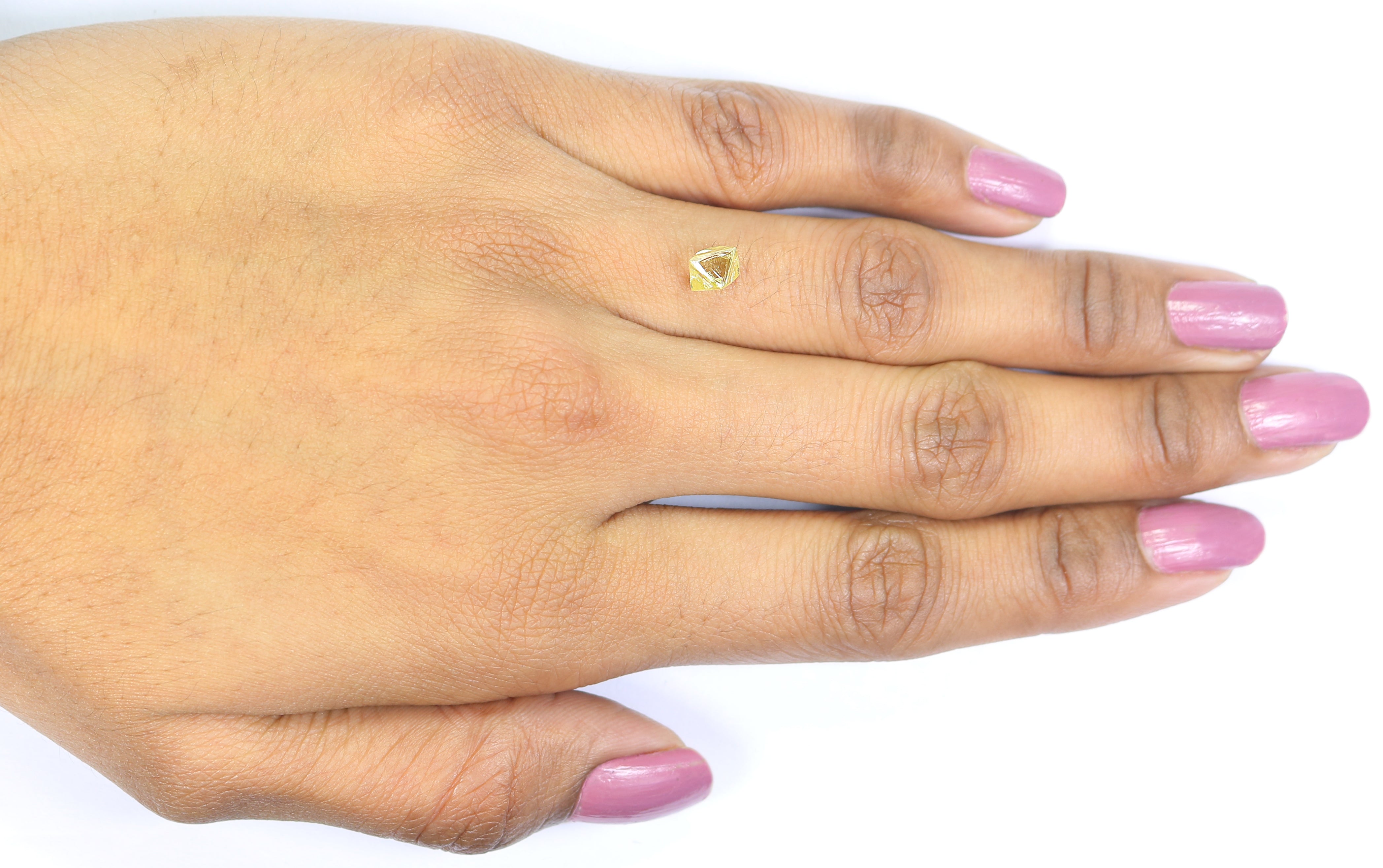 1.30 CT Natural Loose Rough Shape Diamond Yellow Color Rough Cut Diamond 6.95 MM Natural Yellow Diamond Rough Irregular Cut Diamond L3563