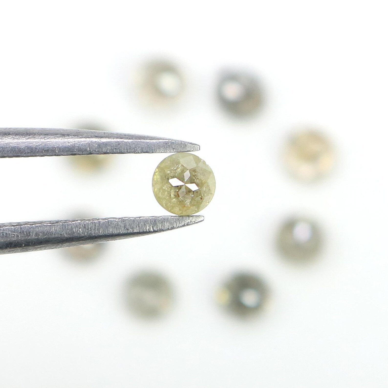 1.68 CT Natural Loose Round Shape Diamond Grey Color Round Diamond 3.10 MM Natural Loose Diamond Grey Color Round Rose Cut Diamond NQ7784