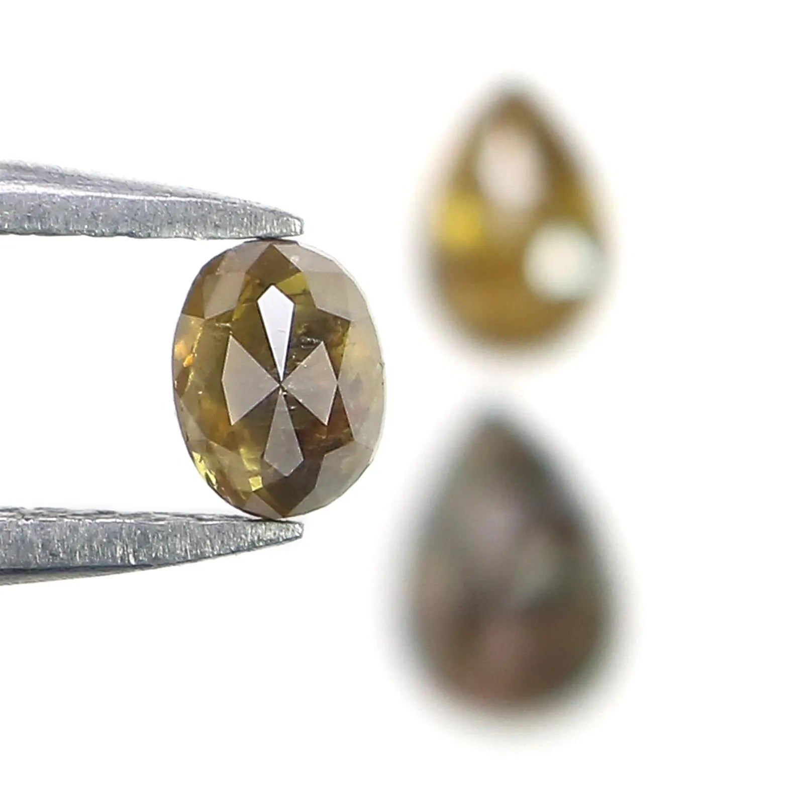 0.98 Ct Natural Loose Mix Shape Diamond Black Color Mix Shape Diamond 4.40 MM Natural Diamond Yellow Color Mix Shape Rose Cut Diamond NQ1047