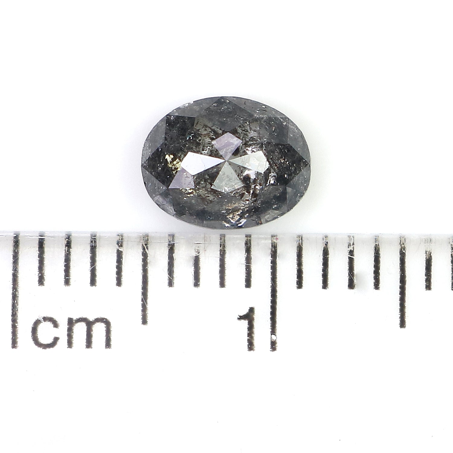 0.91 Ct Natural Loose Oval Shape Diamond Black Grey Color Diamond 6.60 MM Natural Loose Diamond Salt and Pepper Oval Shape Diamond QL665