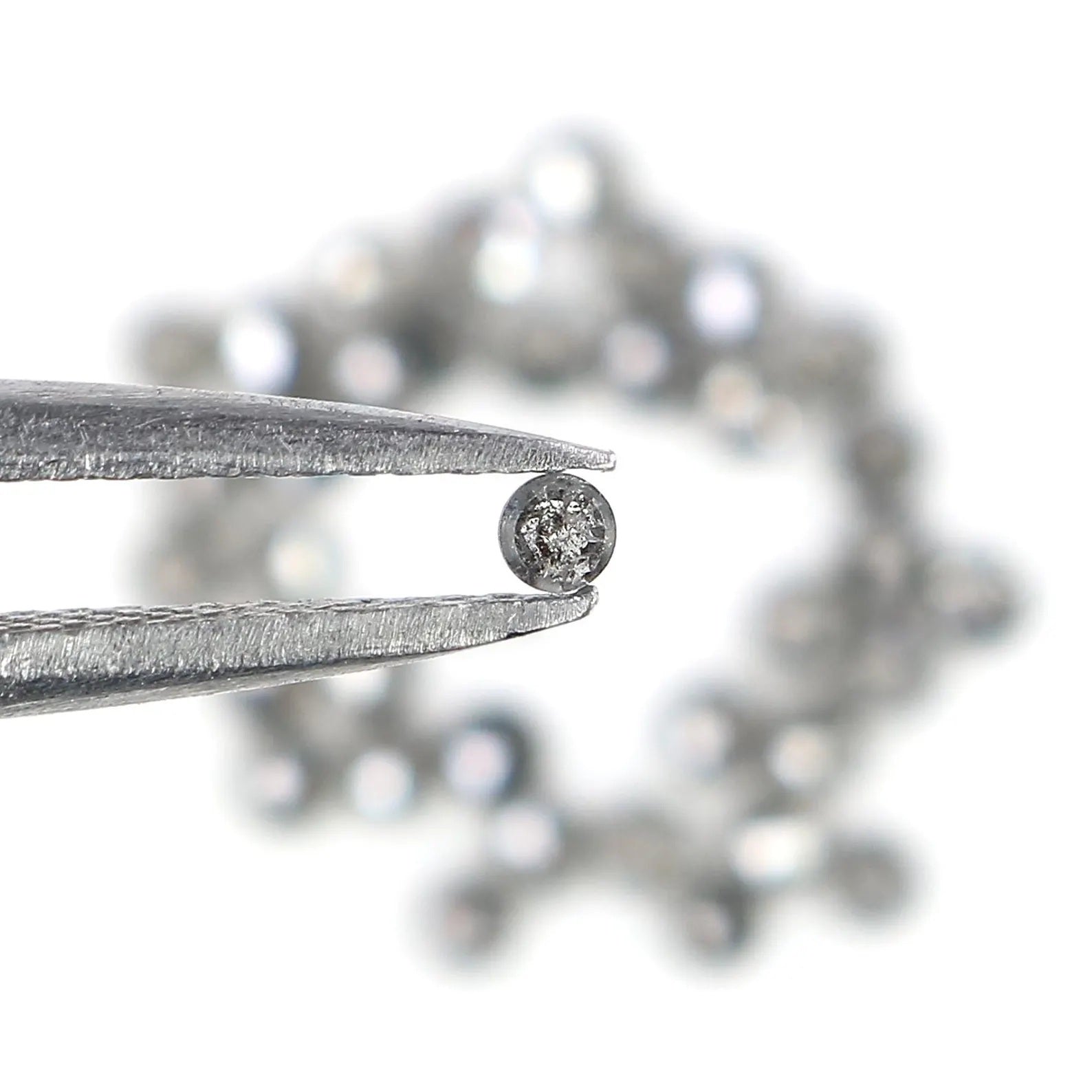 1.06 CT Natural Loose Round Rose Cut Diamond Salt And Pepper Round Diamond 1.80 MM Natural Black Grey Color Round Rose Cut Diamond NQ1559
