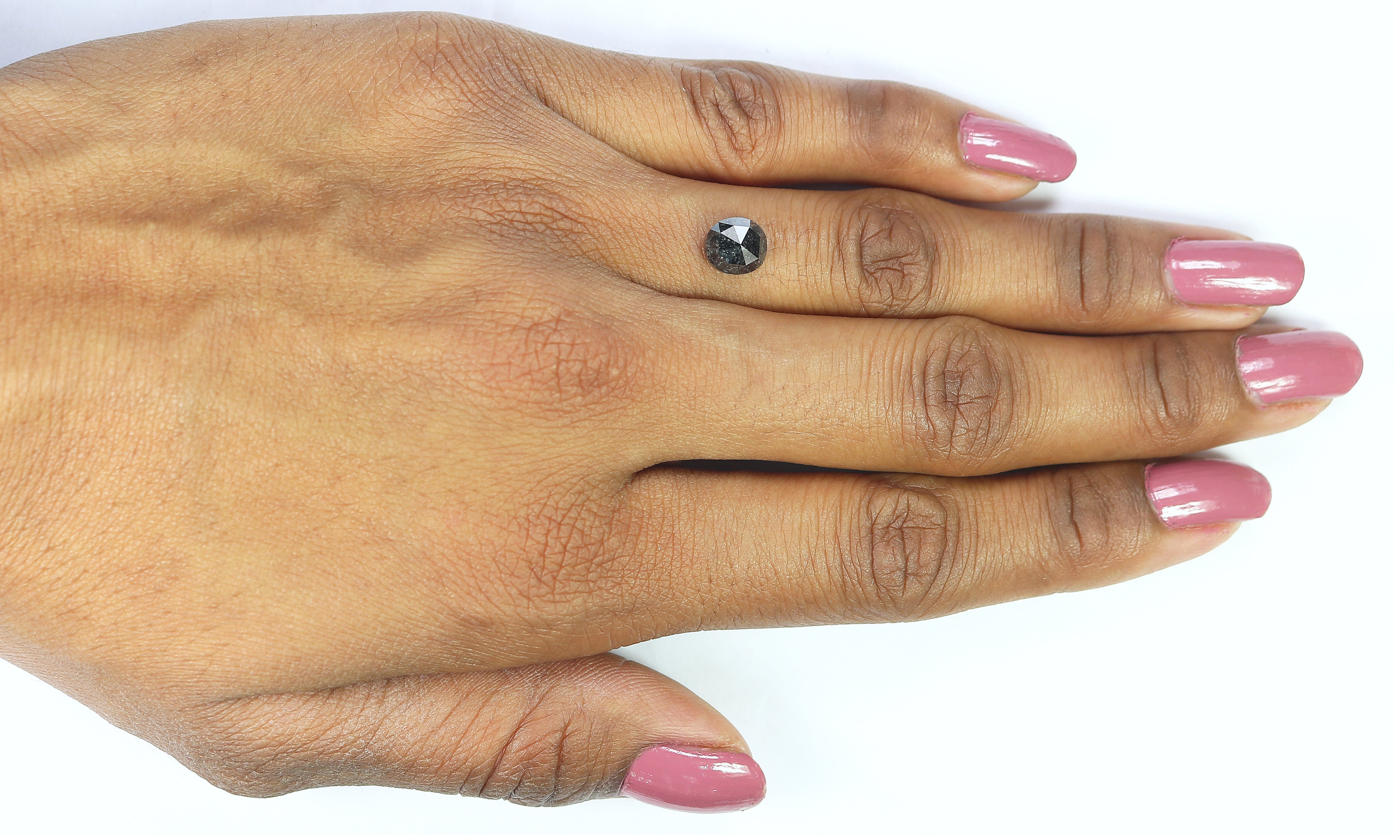 1.57 CT Natural Loose Oval Shape Diamond Black Loose Oval Shape Diamond 6.90 MM Natural Loose Black Color Oval Rose Cut Diamond QK1953