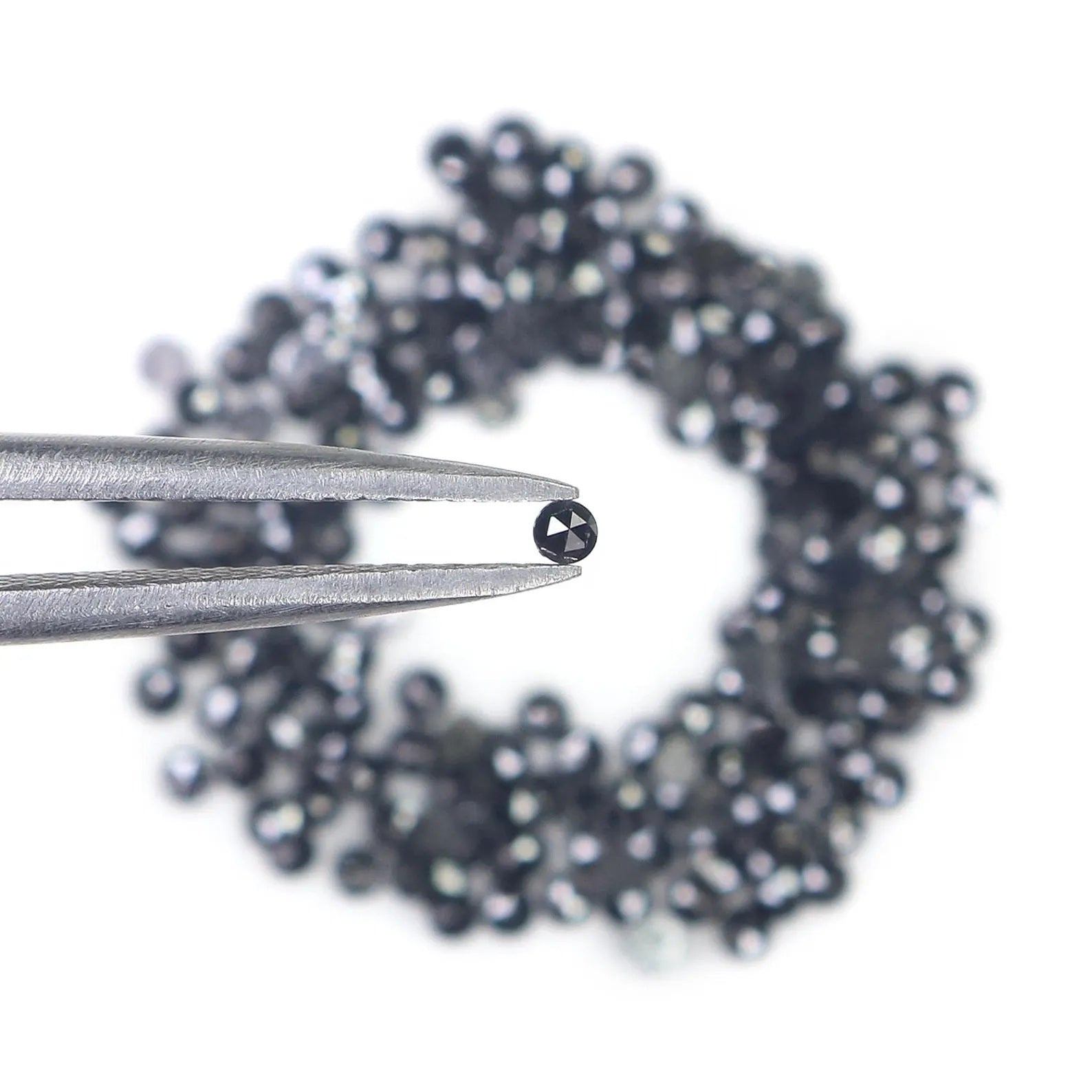 2.94 CT Natural Loose Round Shape Diamond Black Color Round Diamond 1.55 MM Natural Loose Diamond Black Color Round Rose Cut Diamond NQ1821