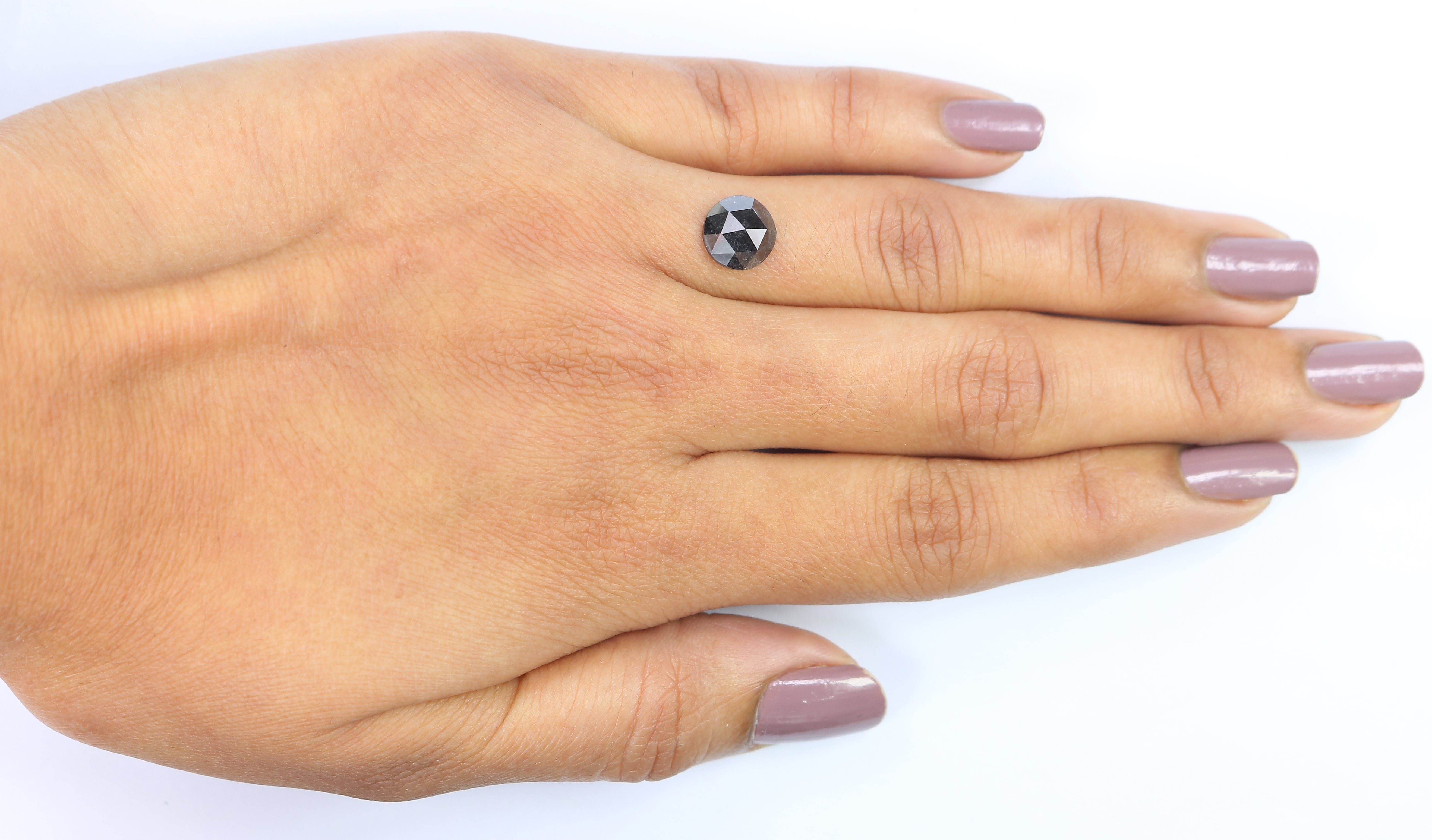 1.65 CT Natural Loose Round Rose Cut Diamond Salt And Pepper Round Diamond 7.80 MM Natural Loose Diamond Rose Cut Diamond Round Shape LQ3004