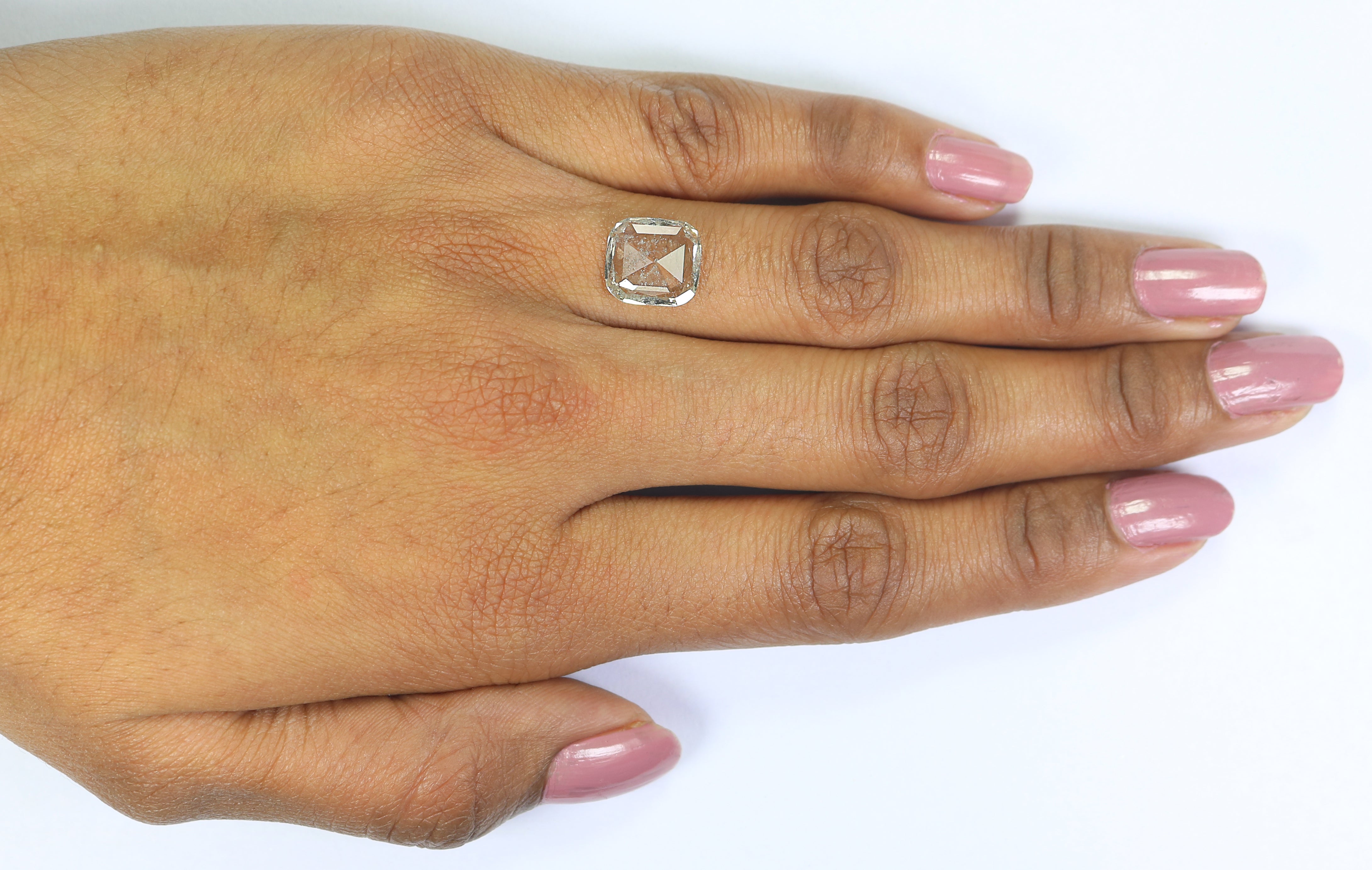 1.93 CT Cushion Rose Cut Salt And Pepper Lab Grown 10.30 MM Loose Diamond CVD Fancy Black Grey Color Lab Created Antique Cut Diamonds KDL3517
