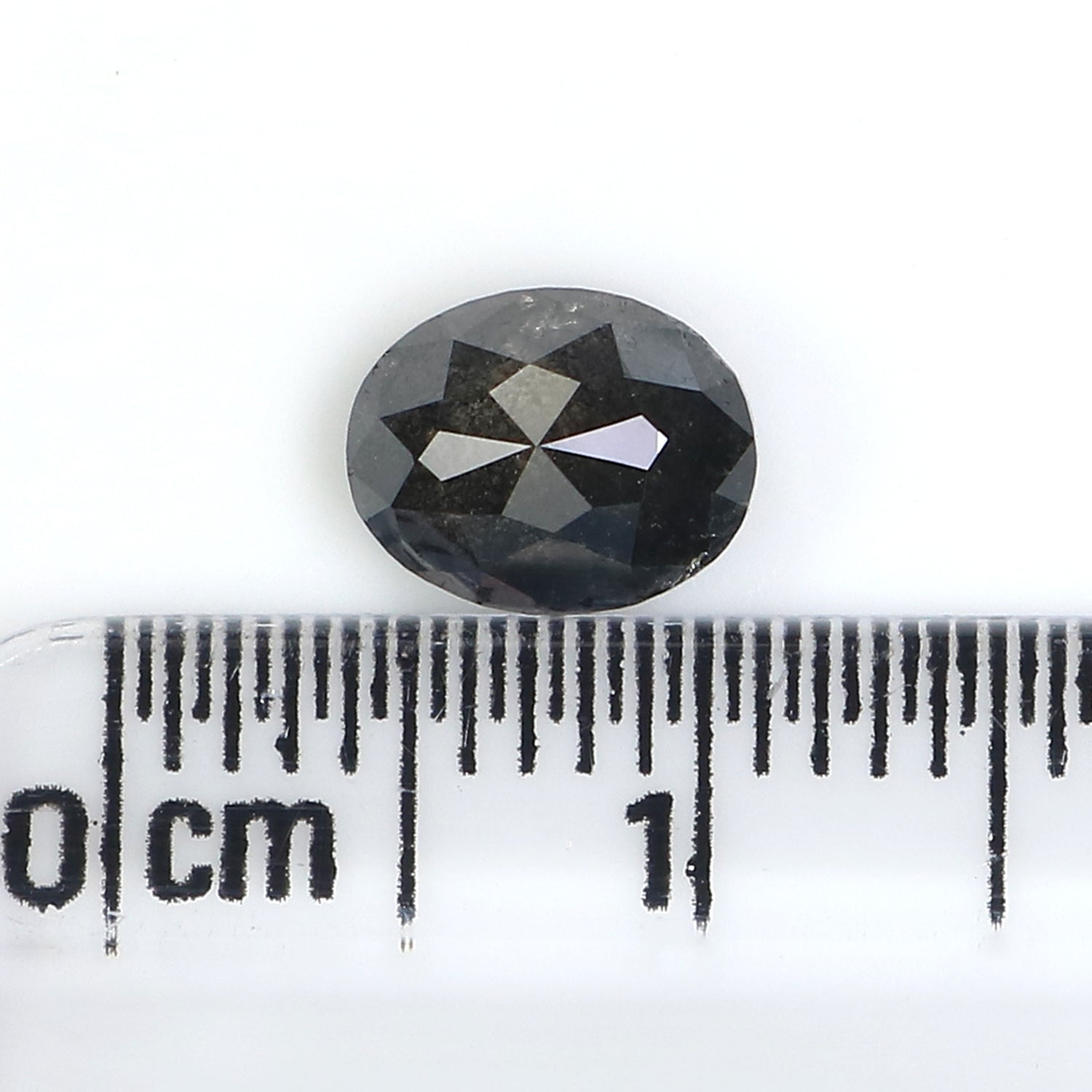 1.22 CT Natural Loose Oval Shape Diamond Salt And Pepper Oval Cut Diamond 7.00 MM Natural Black Grey Diamond Oval Rose Cut Diamond LQ2974