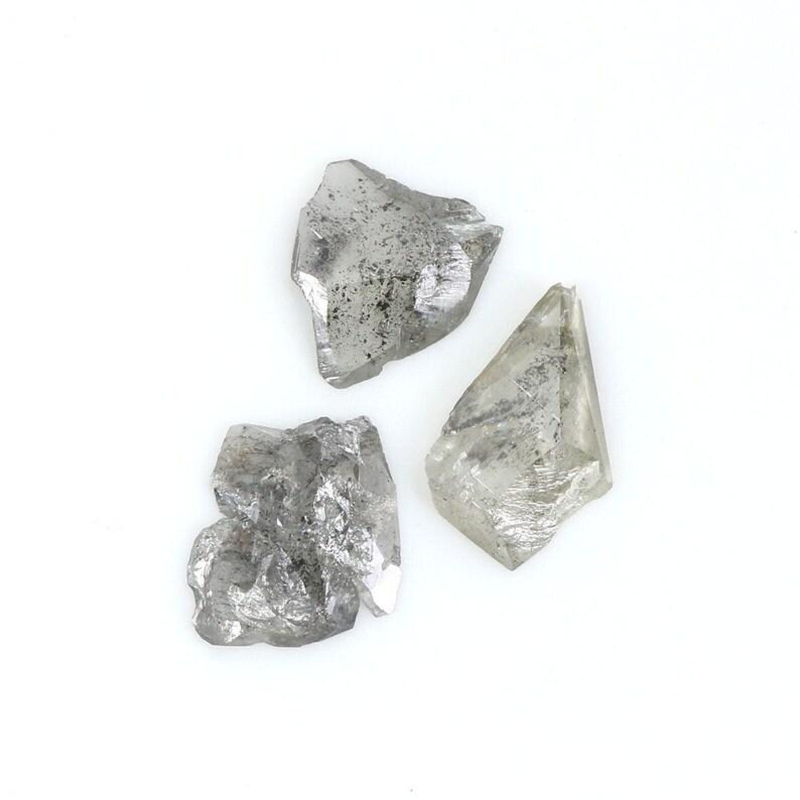 1.92 CT Natural Loose Rough Shape Diamond Salt And Pepper Rough Cut Diamond 8.20 MM Natural Black Grey Rough Irregular Cut Diamond NQ9423