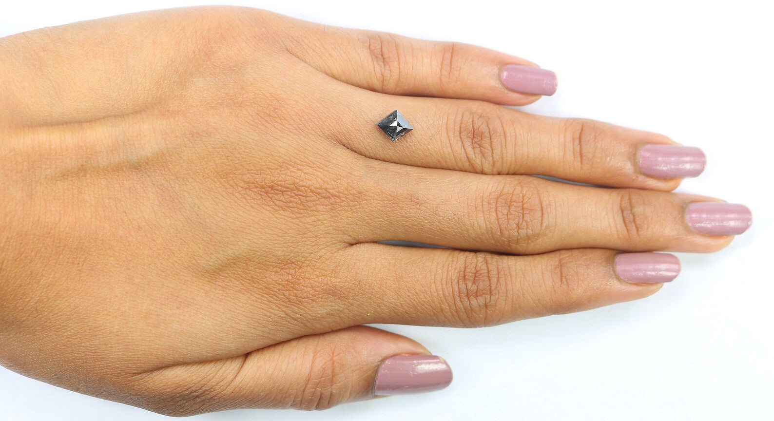 0.88 CT Natural Loose Kite Shape Diamond Salt And Pepper Kite Diamond 7.40 MM Natural Diamond Black Gray Color Kite Rose Cut Diamond NQ2511