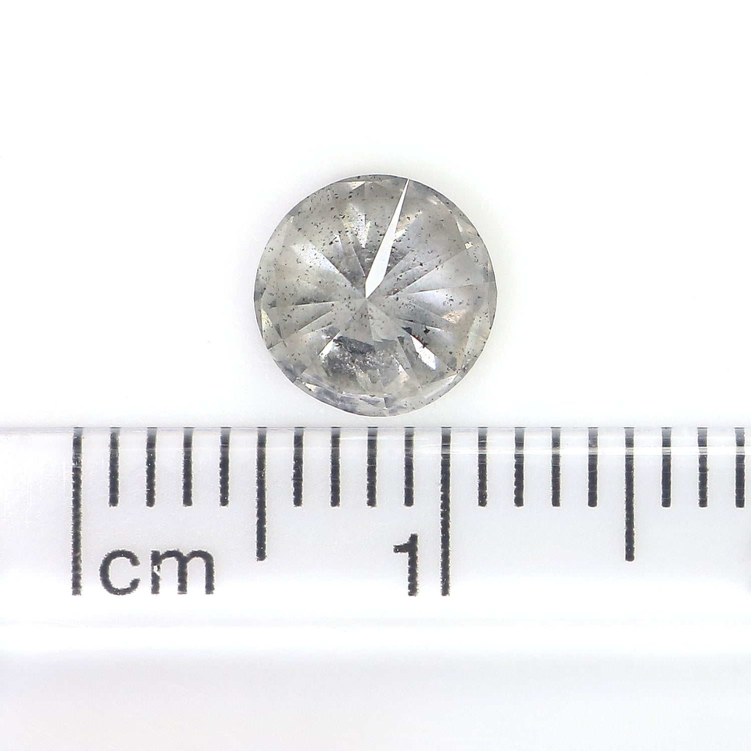 1.06 CT Natural Loose Round Shape Diamond Salt And Pepper Round Cut Diamond 6.60 MM Natural Grey Color Round Brilliant Cut Diamond LQ445