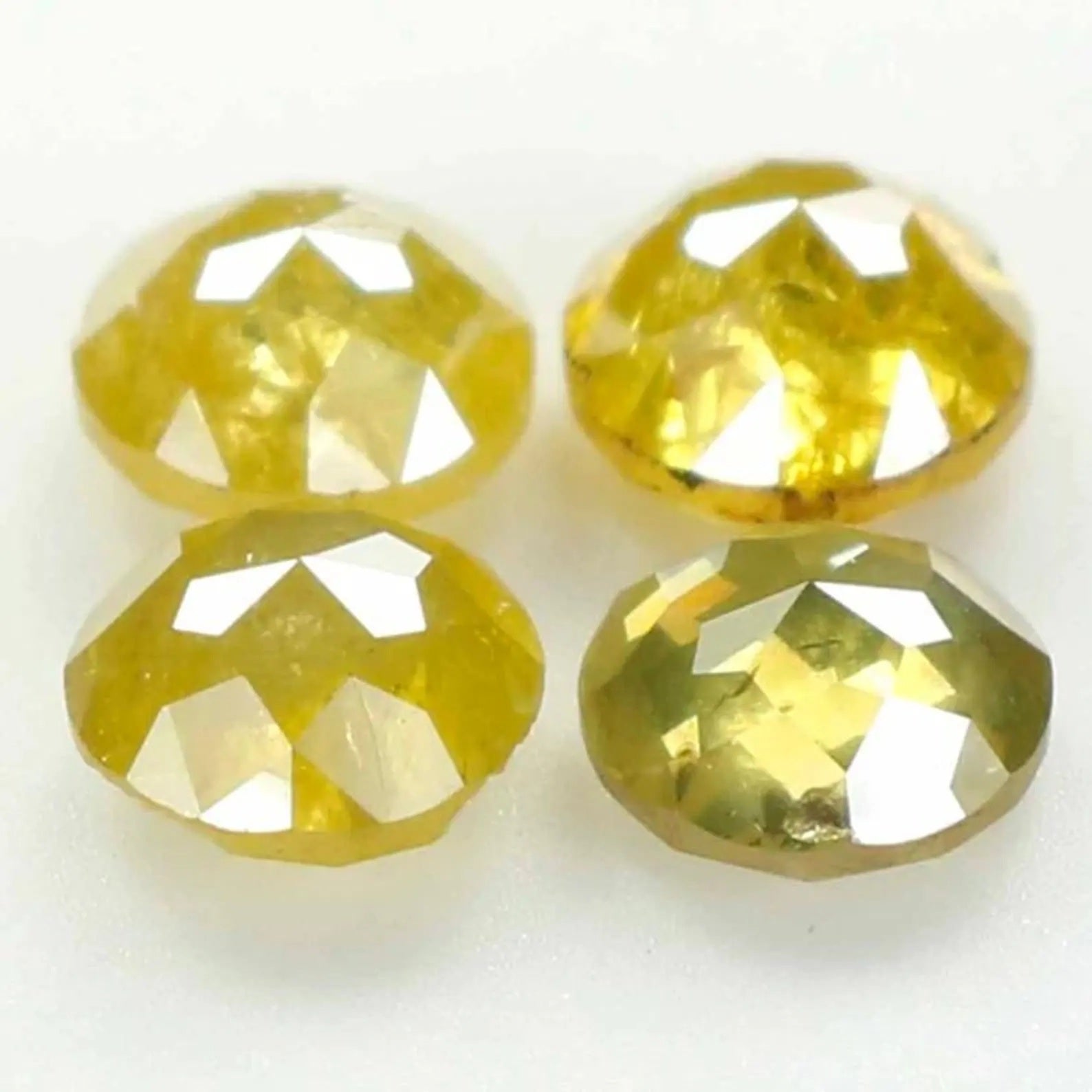 1.20 CT Natural Loose Round Shape Diamond Yellow Color Round Cut Diamond 3.90 MM Natural Diamond Yellow Color Round Rose Cut Diamond NQ719