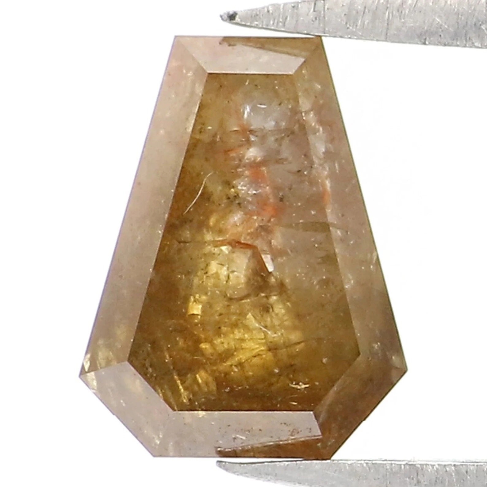 0.82 CT Natural Loose Coffin Shape Diamond Brown Color Coffin Cut Diamond 6.90 MM Natural Loose Diamond Coffin Shape Rose Cut Diamond QN985