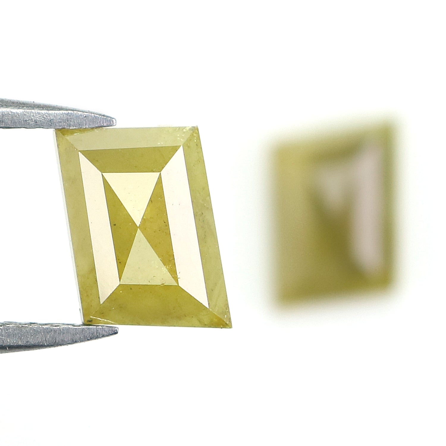 2.62 CT Natural Loose Antique Cut Pair Diamond Yellow Color Antique Shape Diamond 7.40 MM Natural Green Color Antique Rose Cut Diamond L5011