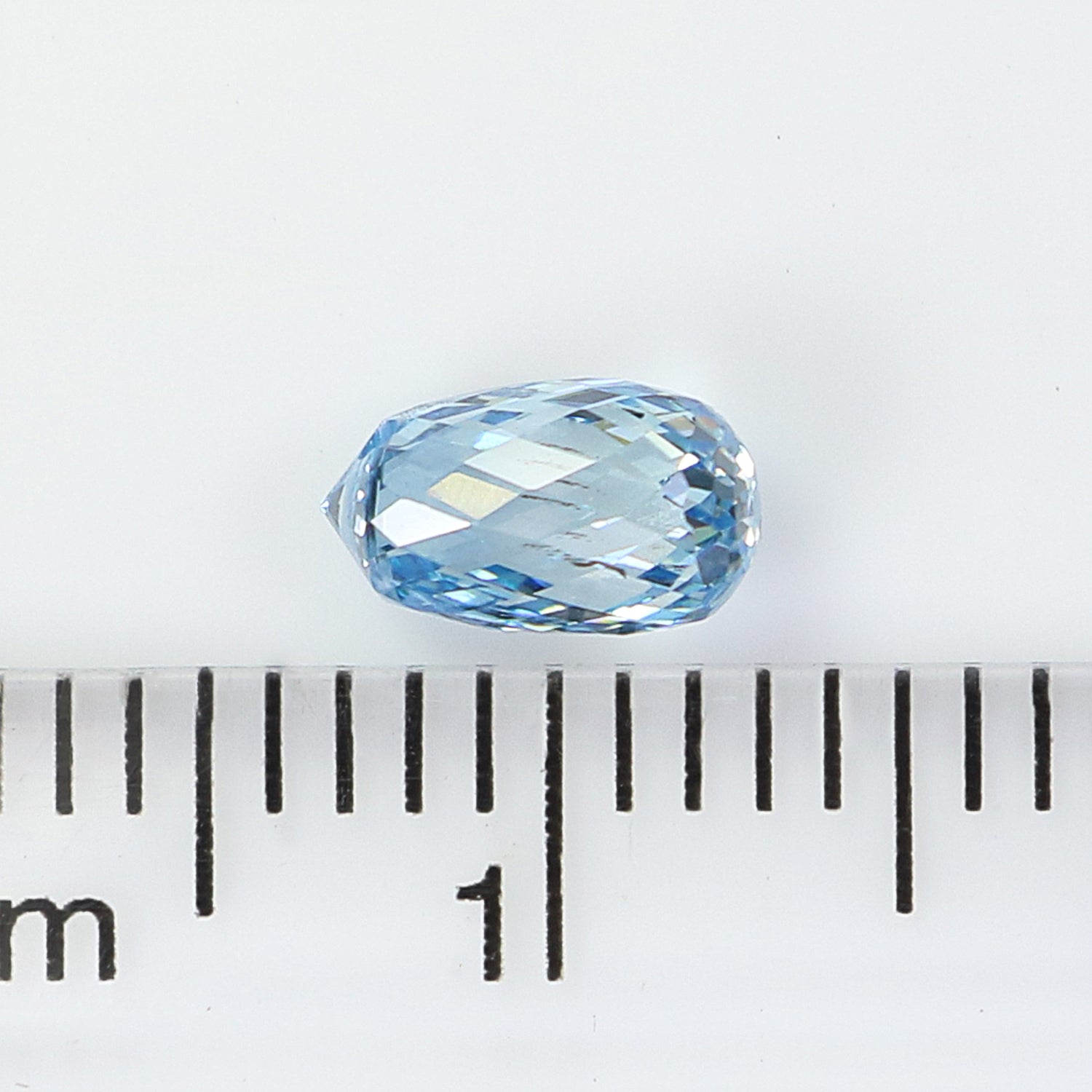 0.75 CT Lab Grown Briolette Cut Diamond Blue Color VS2 Clarity Diamond Lab Grown CVD Diamond Lab Created Drop Rose Cut Diamond L3496