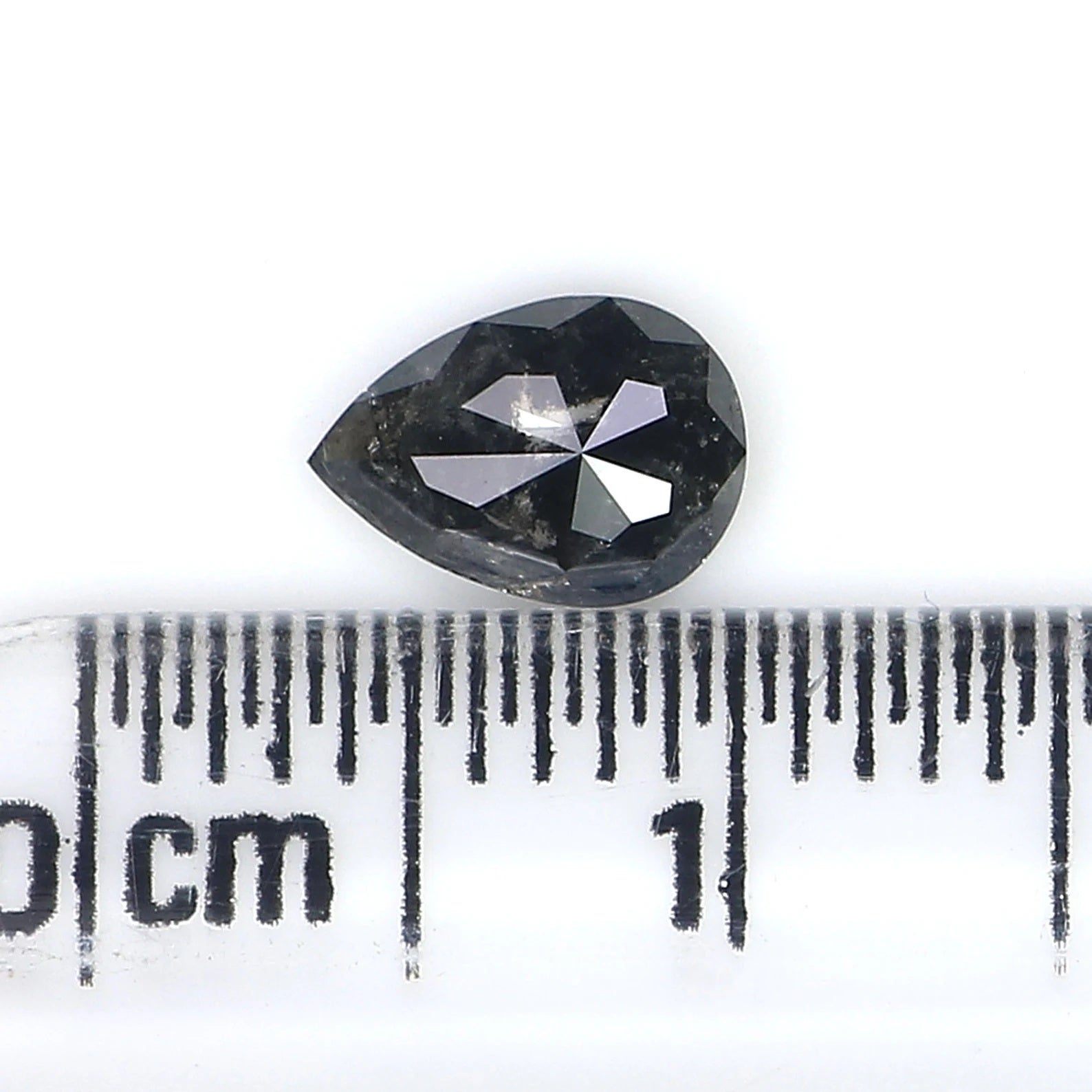 0.58 CT Natural Loose Pear Diamond Salt And Pepper Pear Diamond Natural Loose Diamond 6.80 MM Pear Rose Cut Diamond Pear Cut Diamond NQ2484