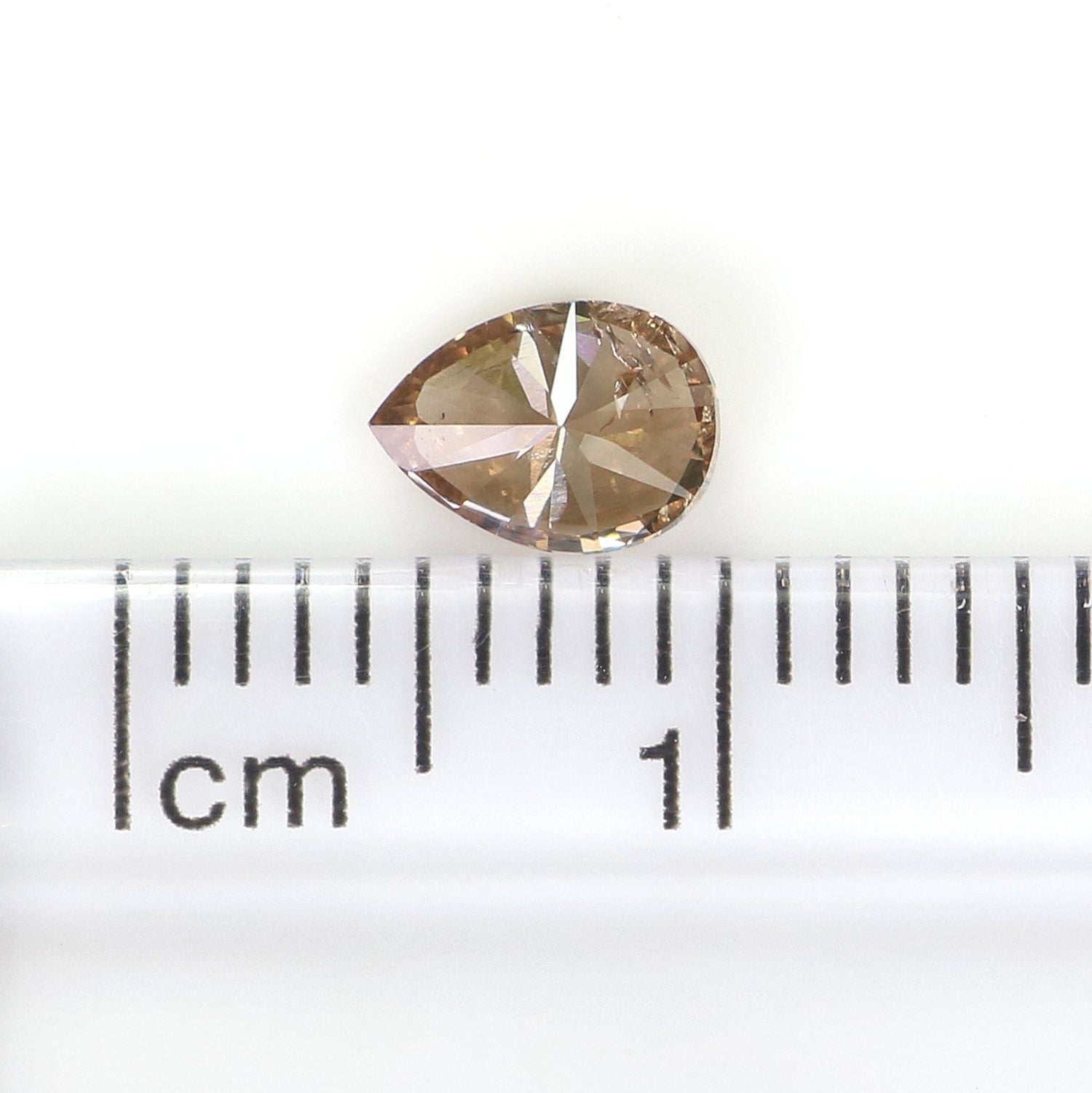 0.44 Ct Natural Loose Pear Shape Diamond Brown Color Pear Cut Diamond 5.90 MM Natural Loose Brown Color Pear Brilliant Cut Diamond LQ669