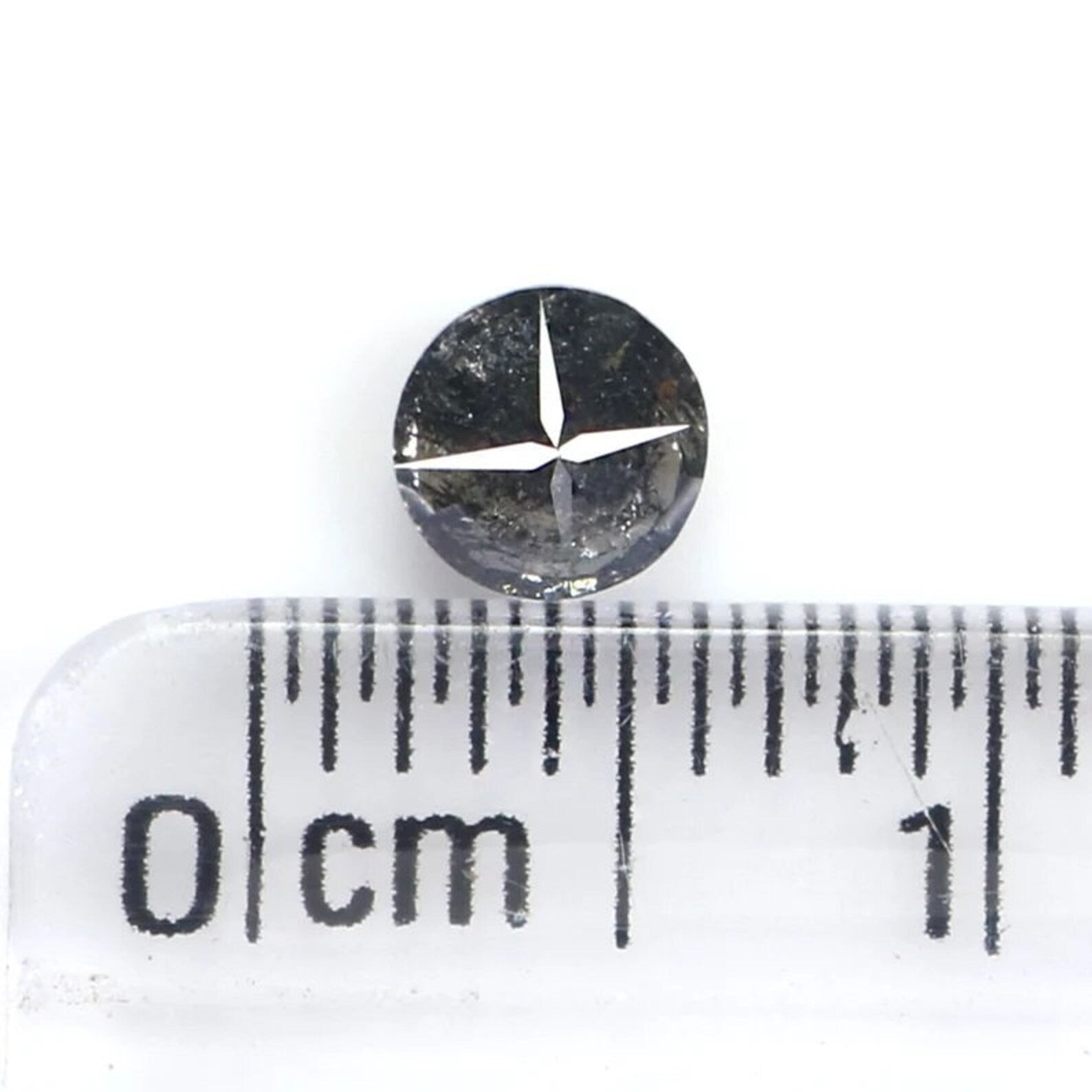 0.32 CT Natural Loose Round Shape Diamond Salt And Pepper Round Diamond 4.30 MM Natural Black Grey Color Round Brilliant Cut Diamond NQ8719
