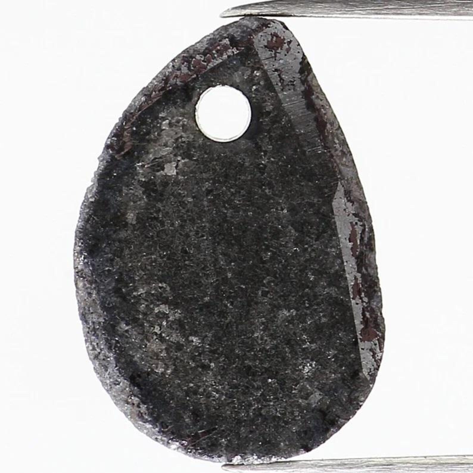 1.05 CT Natural Loose Pear Shape Diamond Black Color Pear Diamond 10.00 MM Natural Loose Diamond Black Color Pear Antique Cut Diamond NQ1046