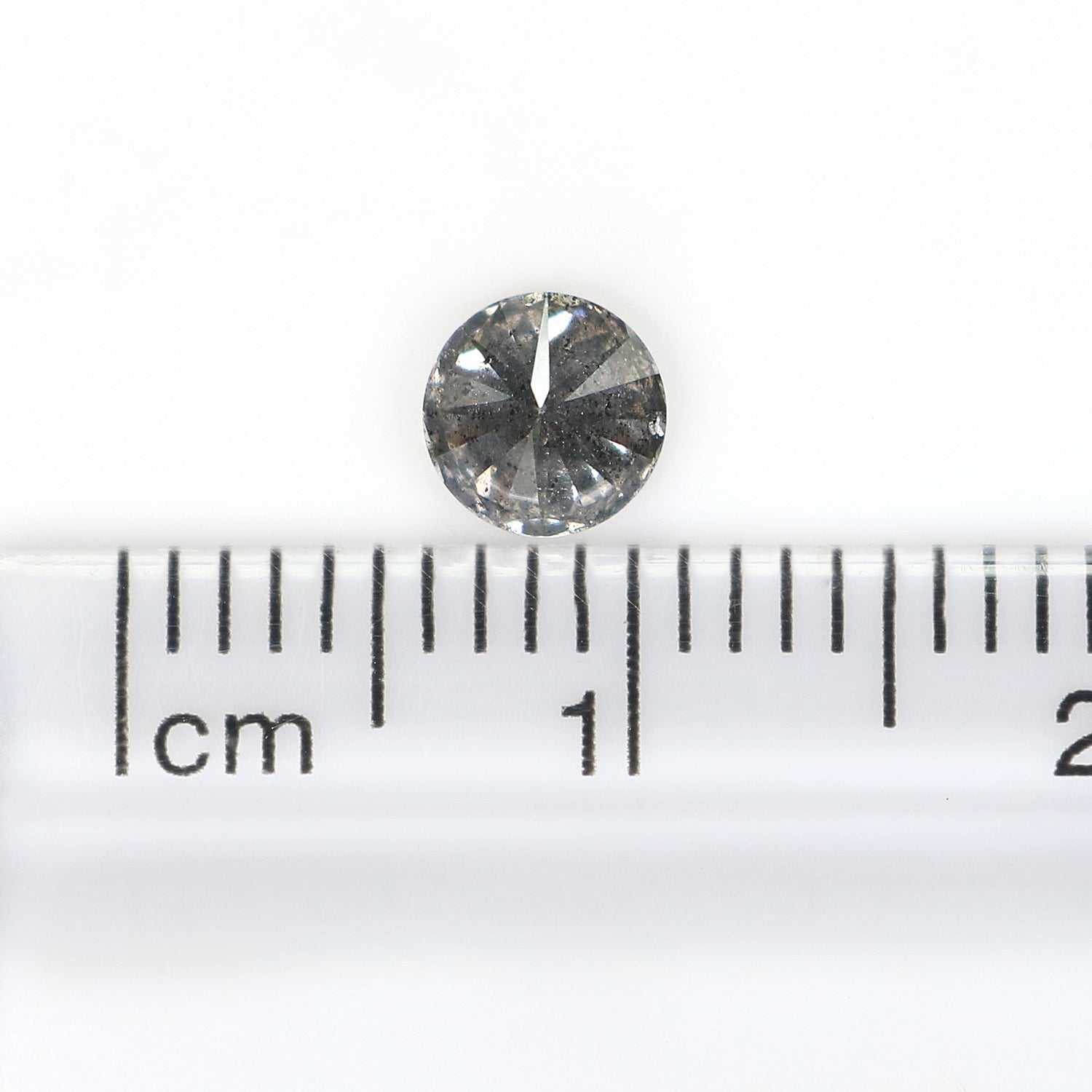 0.45 CT Natural Loose Round Shape Diamond Salt And Pepper Round Diamond 4.80 MM Natural Black Gray Color Round Brilliant Cut Diamond NQ810