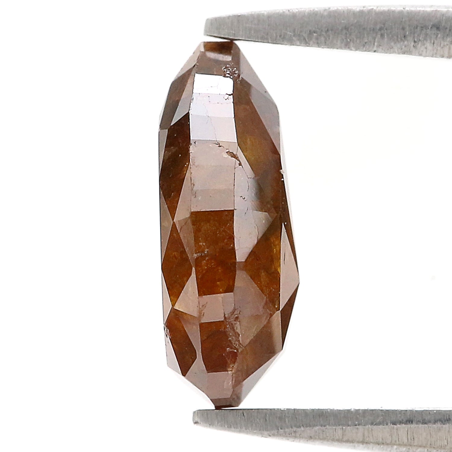 Natural Pear Brown Diamond 2.52 CT Loose Rose Cut Brown Stone 10.45 MM Rustic Diamond Pear Diamond For Custom Engagement Ring L3648